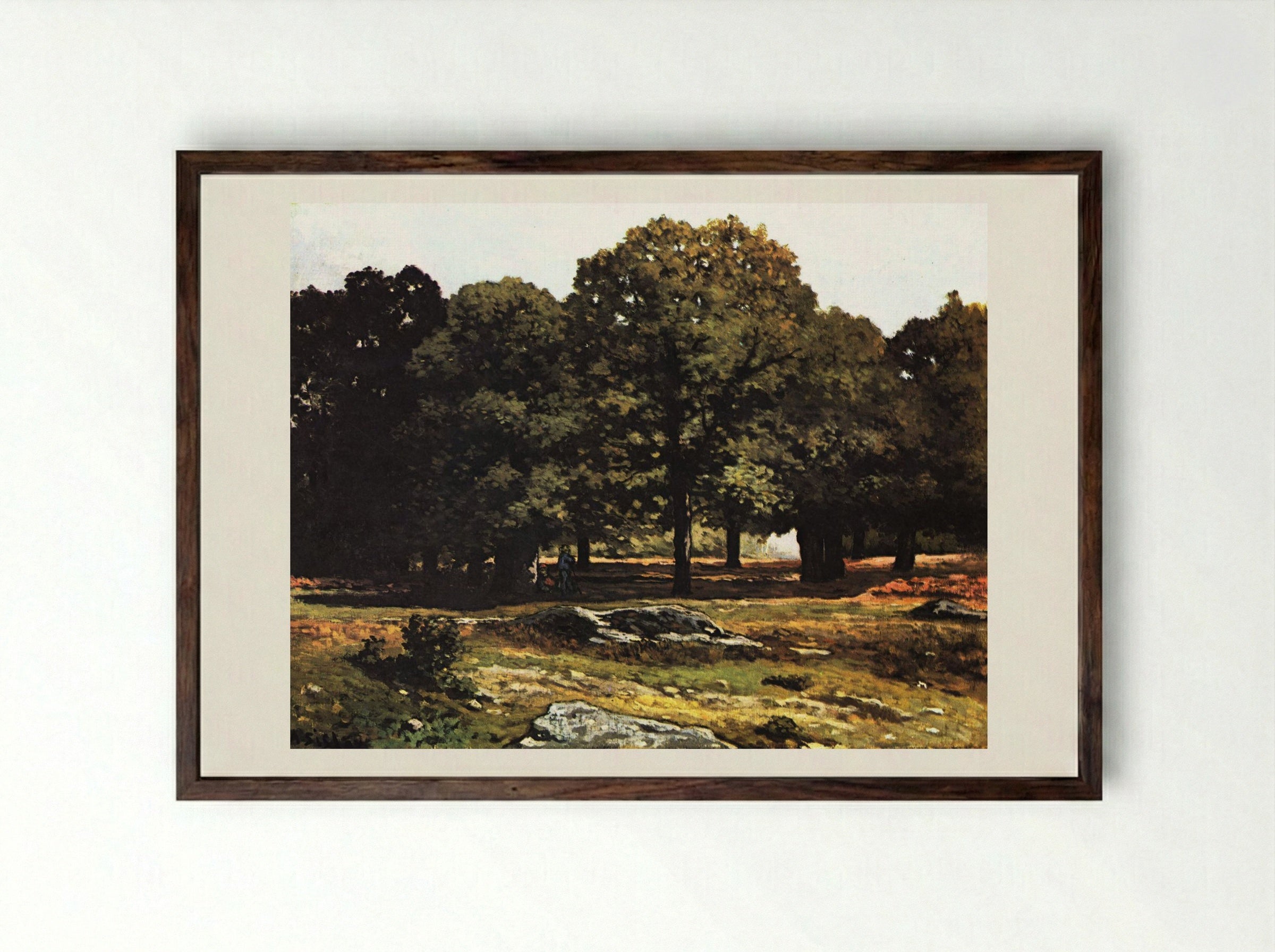 Chestnut Avenue in La Celle-Saint-Cloud - Alfred Sisley - Framed Print Dark Wood