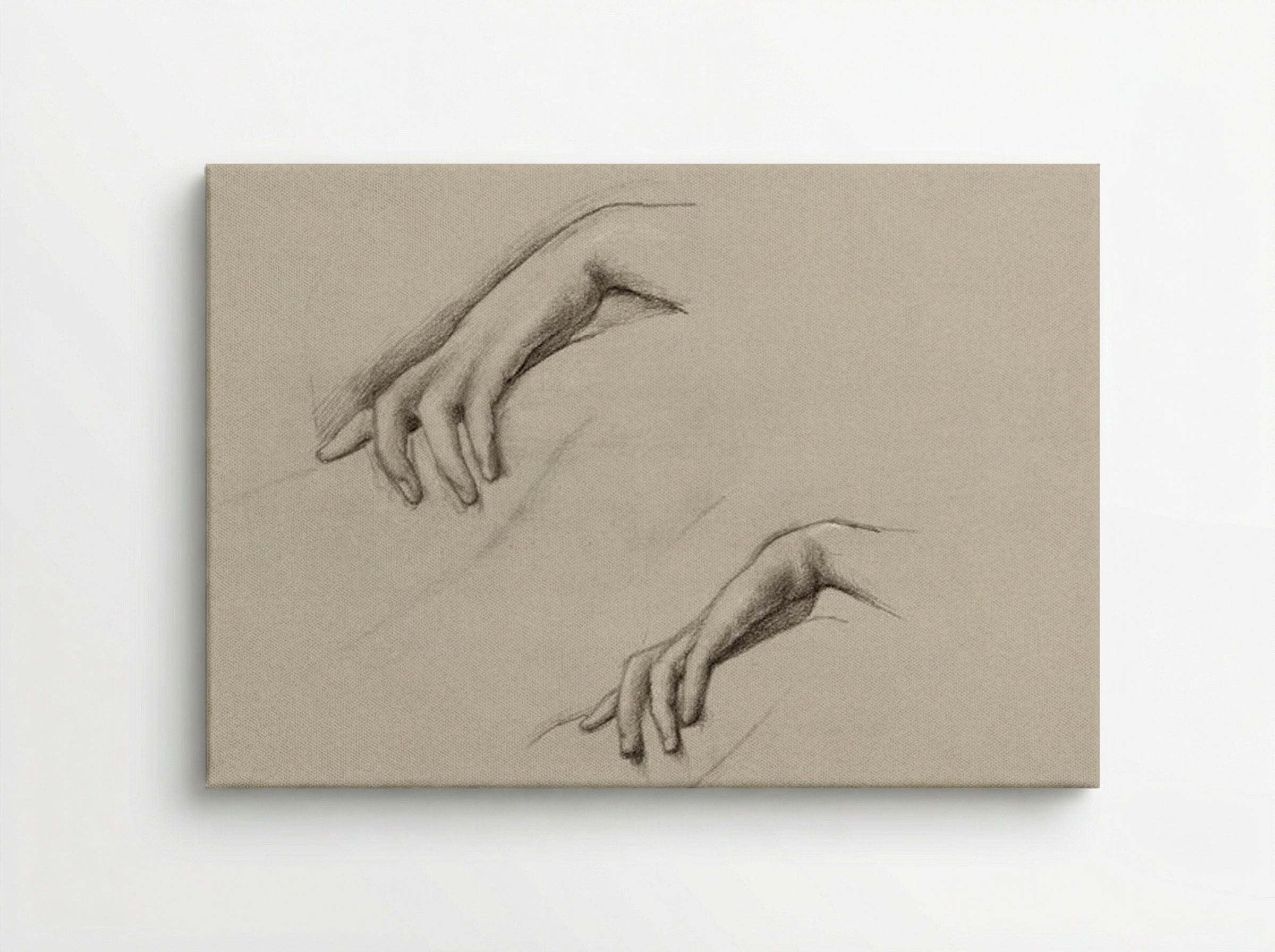 Studies for a Hand in 'The Godhead Fires' - Edward Burne-Jones - Canvas