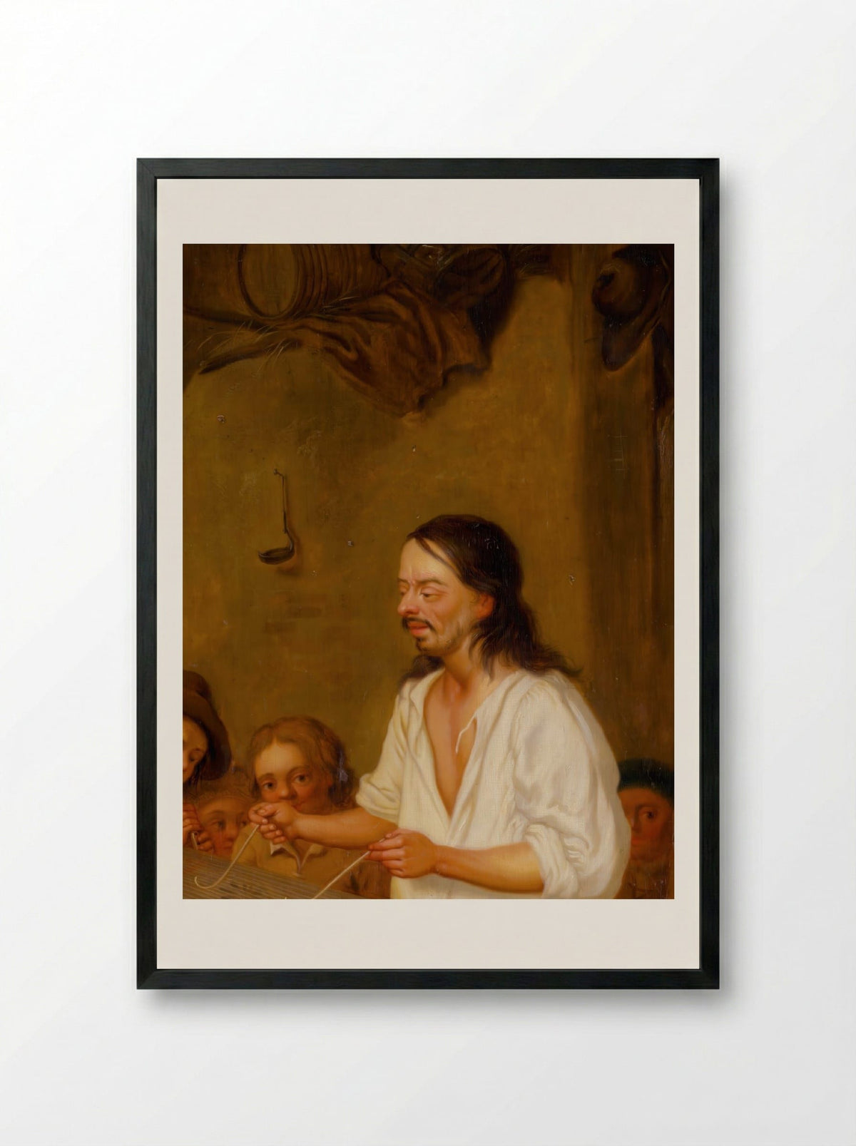 The Music Master - Jan Steen - Framed Print Black