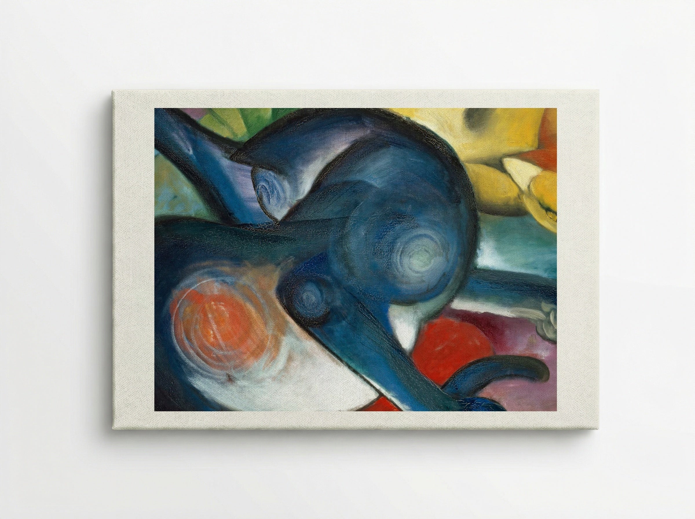 Two Cats, Blue and Yellow - Franz Marc - Canvas