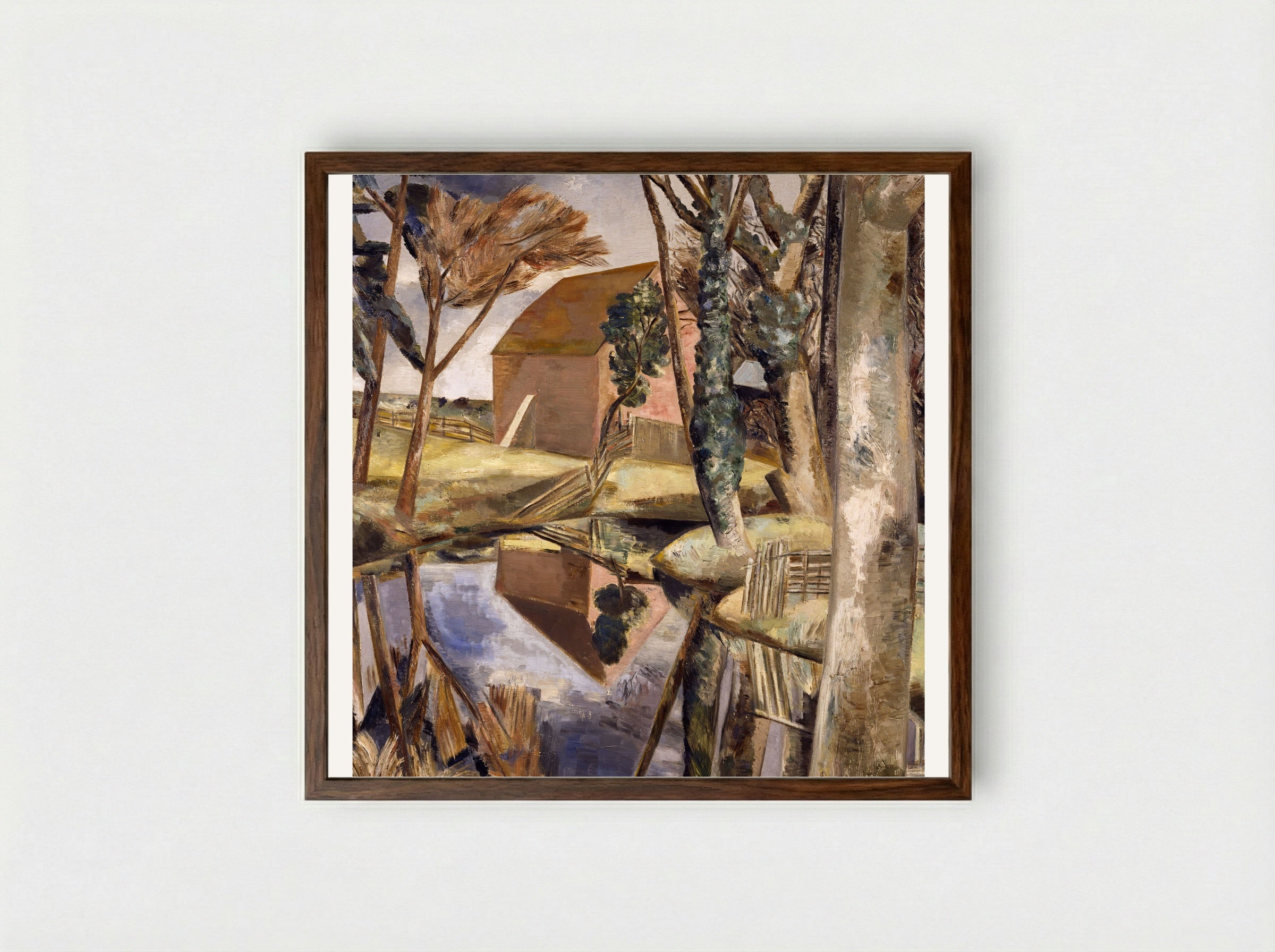 Oxenbridge Pond - Paul Nash - Framed Print Dark Wood