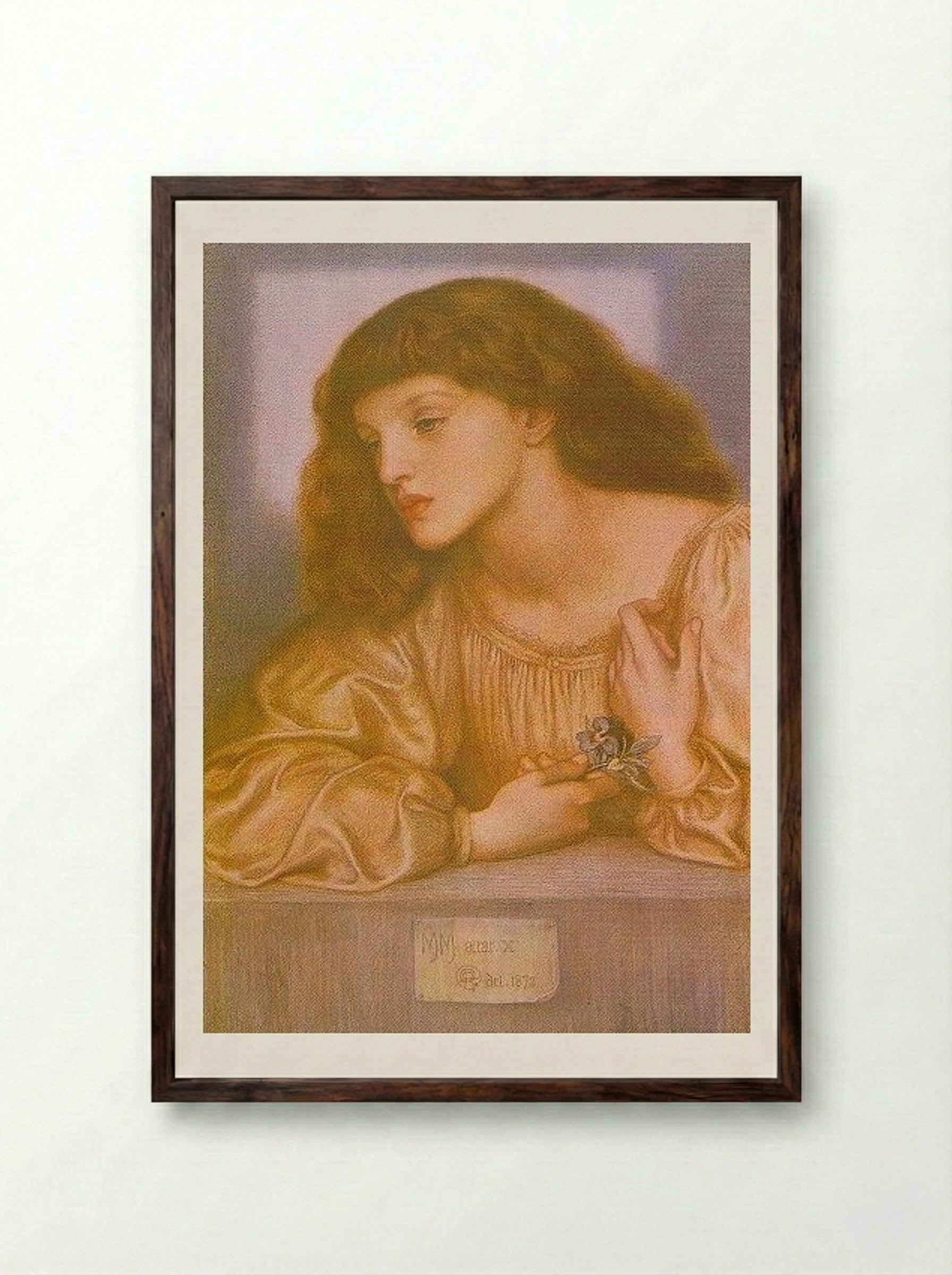 May Morris - Dante Gabriel Rossetti - Framed Print Dark Wood