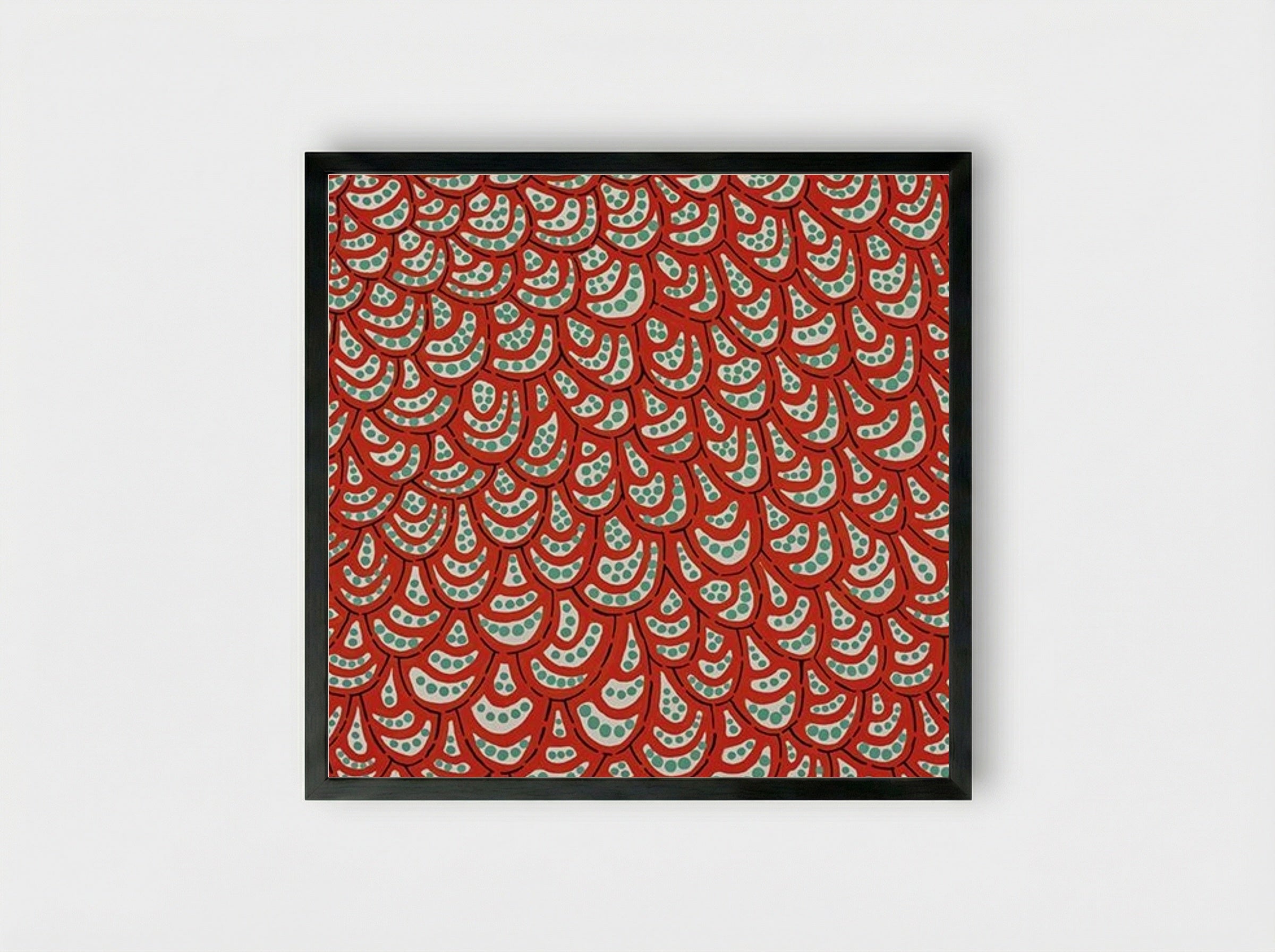 Petals - Yayoi Kusama - Framed Print Black