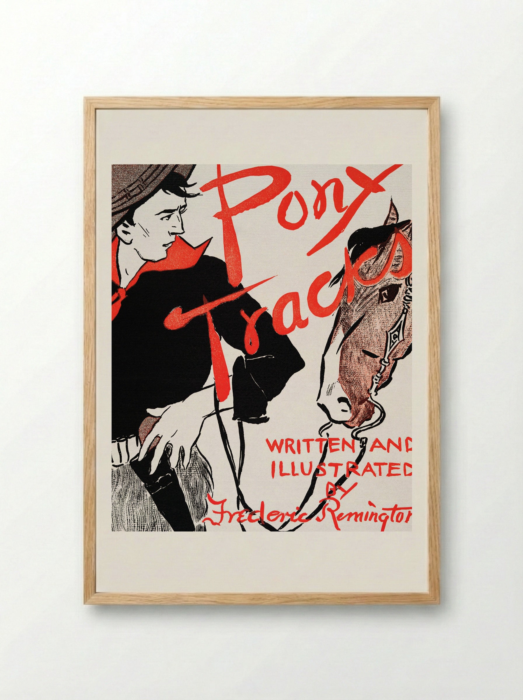 Pony Tracks - Edward Penfield - Framed Print Wood