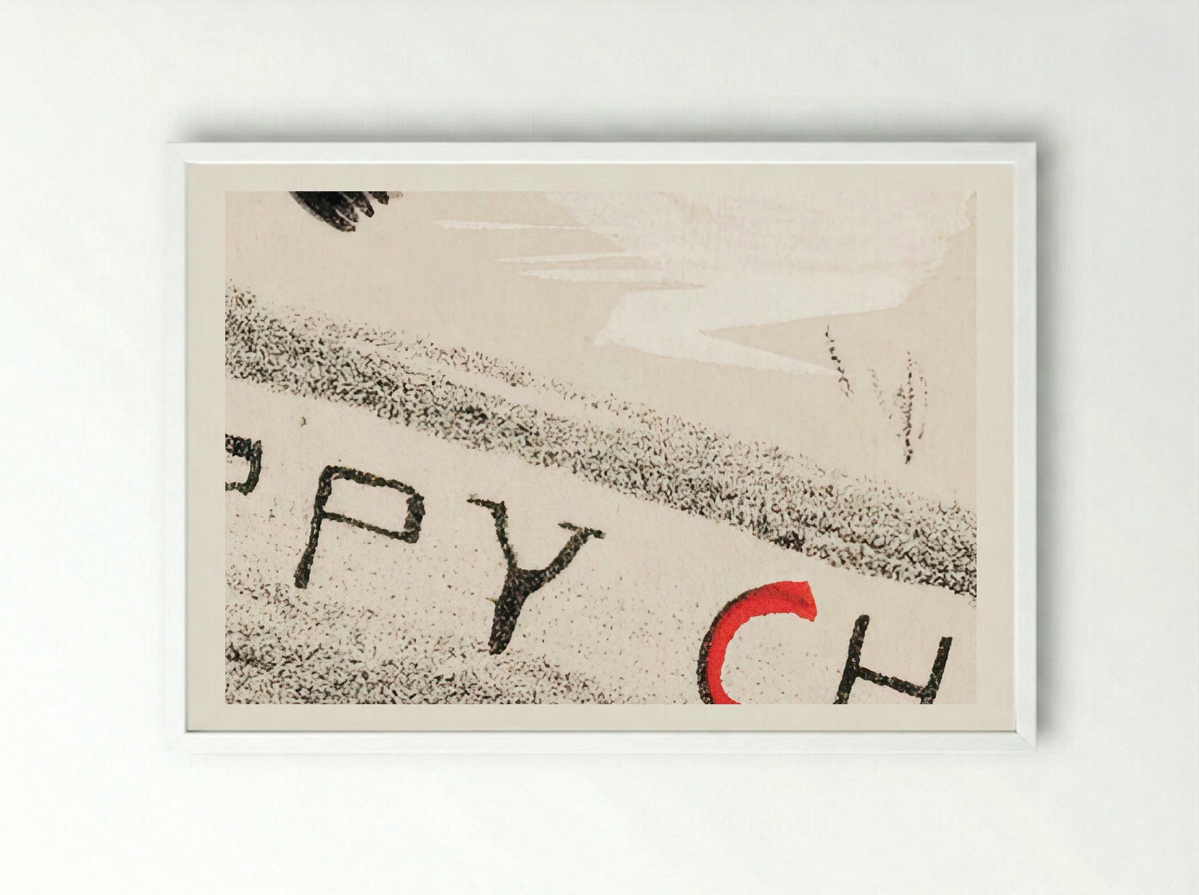Christmas Card with Four Crows - Theo van Hoytema - Framed Print White