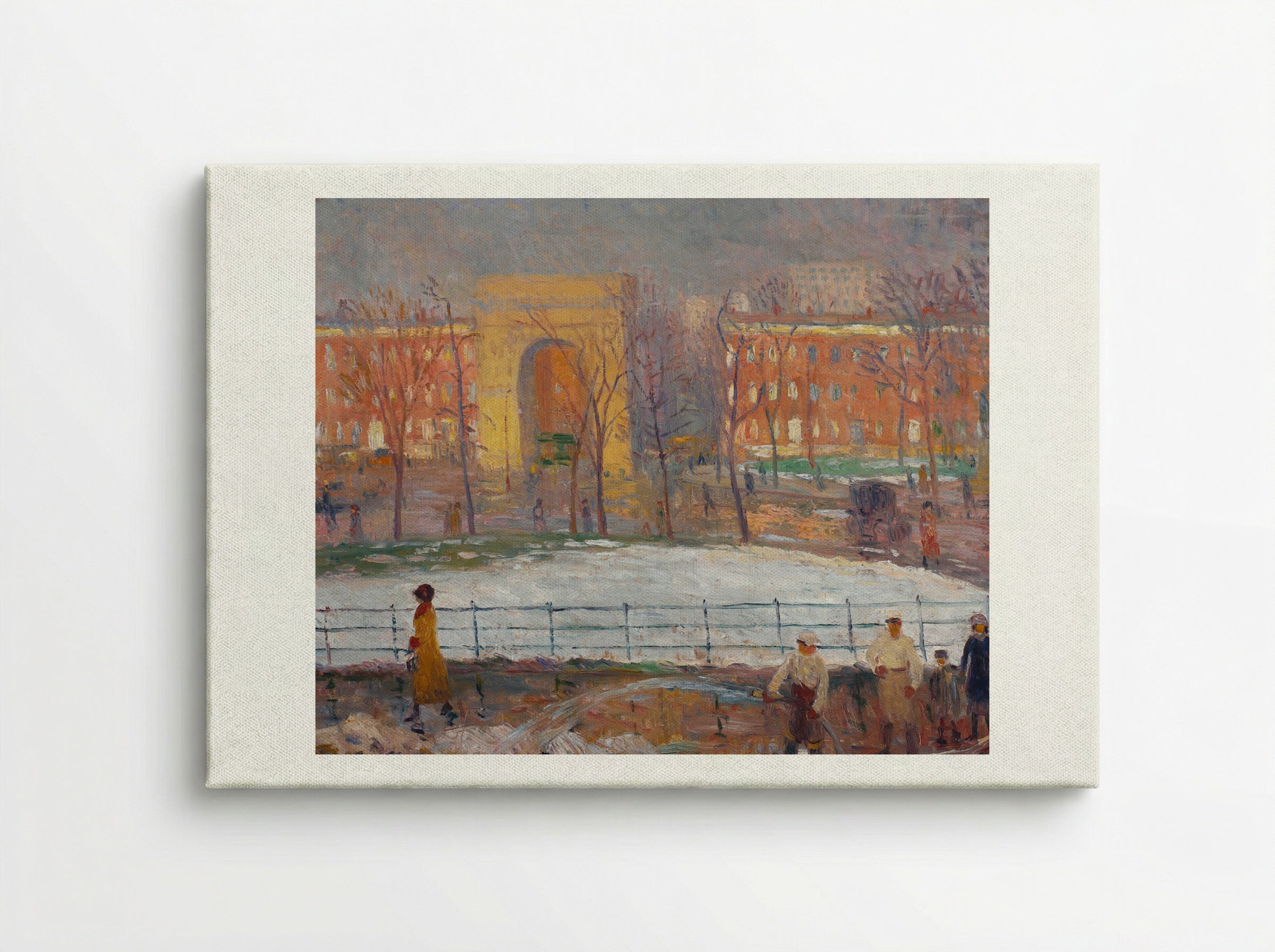 Street Cleaners, Washington Square - William James Glackens - Canvas