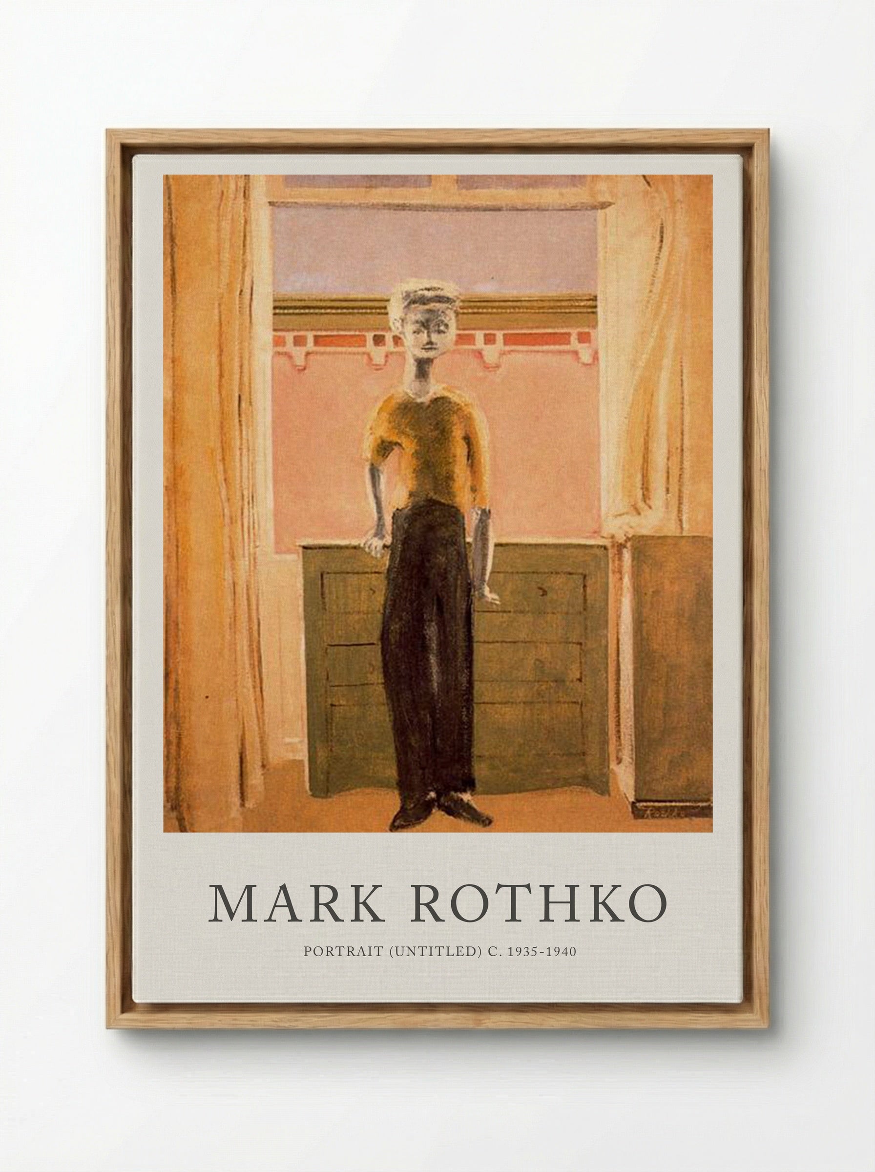 Untitled (Standing Figure by Window) - Mark Rothko - Framed Canvas Wood