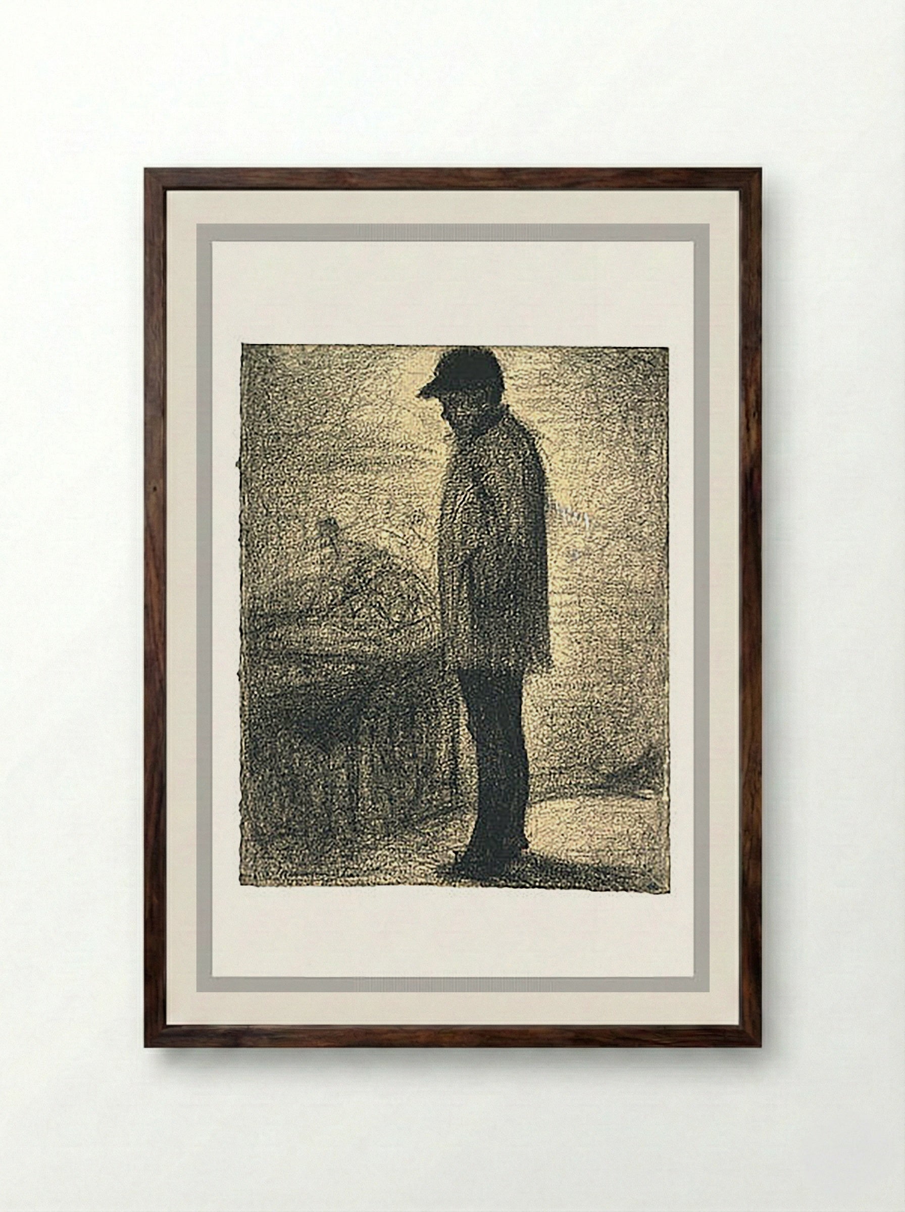 The Orange Seller - Camille Pissarro - Framed Print Dark Wood