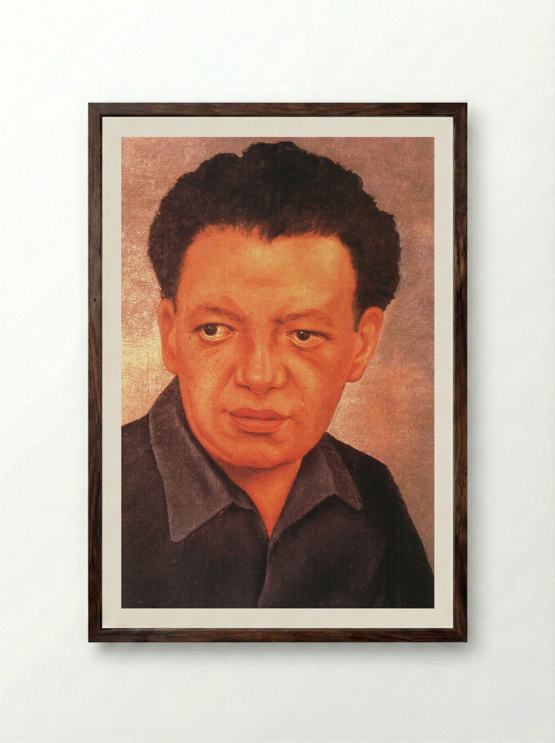 Portrait of Diego Rivera - Angelina Beloff - Framed Print Dark Wood