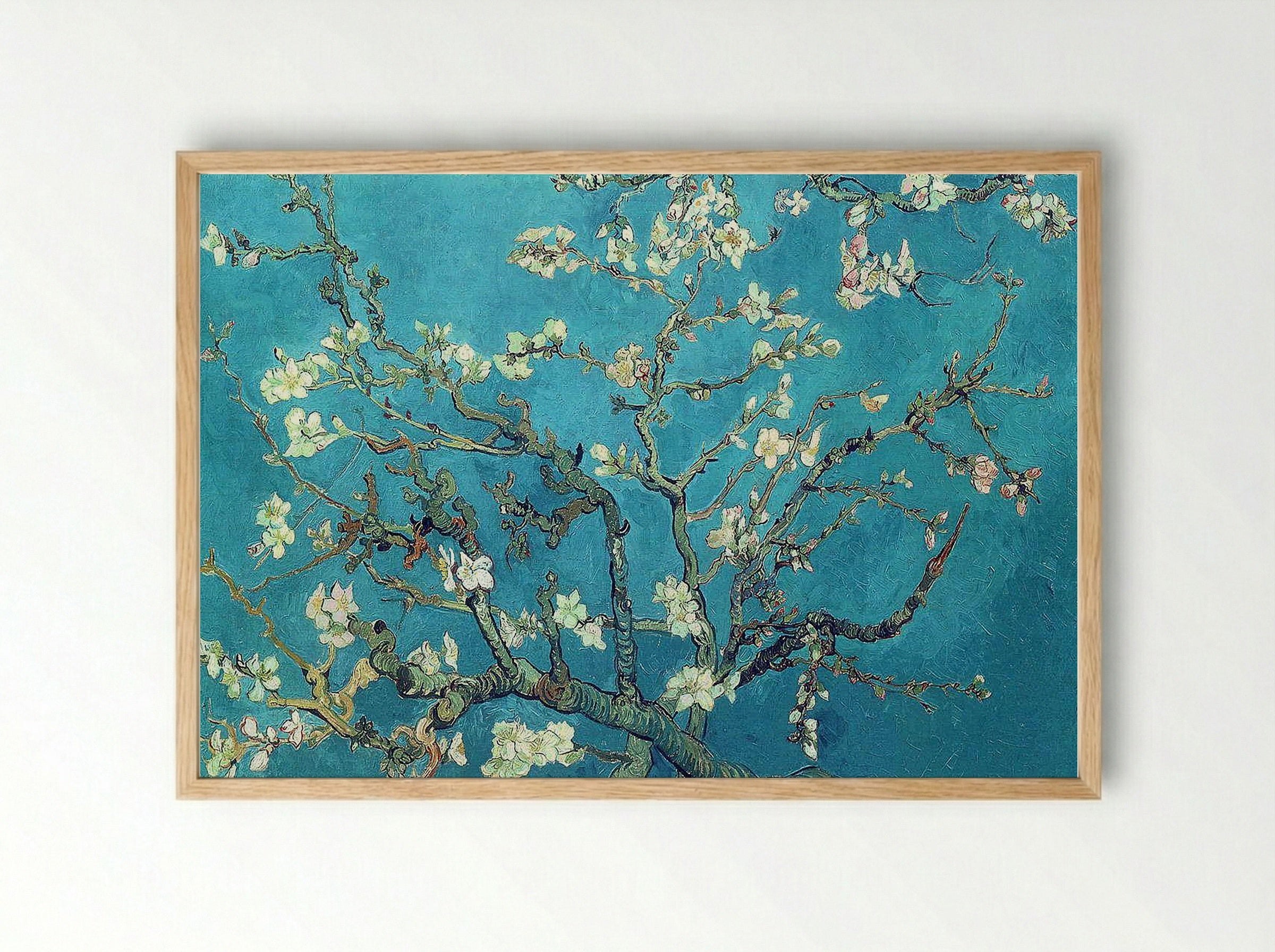 Branches with Almond Blossom - Vincent van Gogh - Framed Print Wood