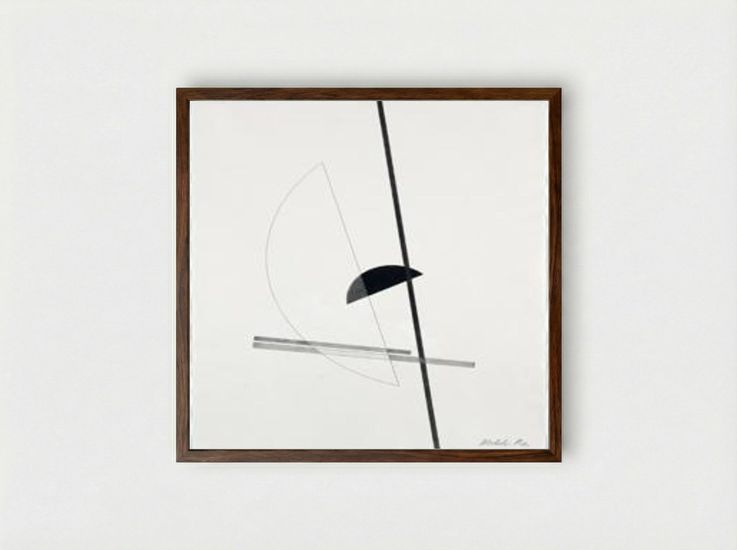 Construction - László Moholy-Nagy - Framed Print Dark Wood