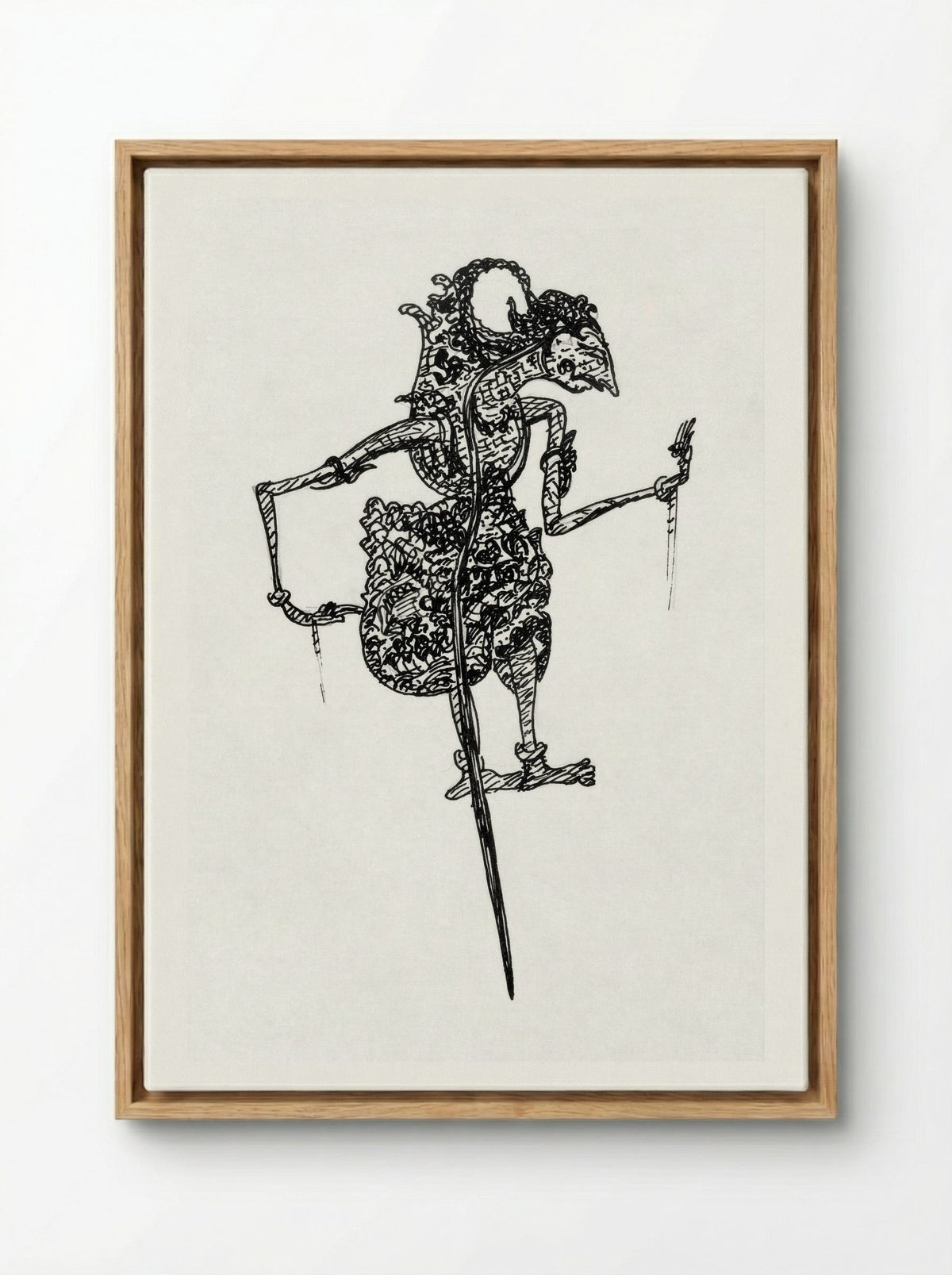 Wajangpop (Wayang Puppet) - Leo Gestel - Framed Canvas Wood