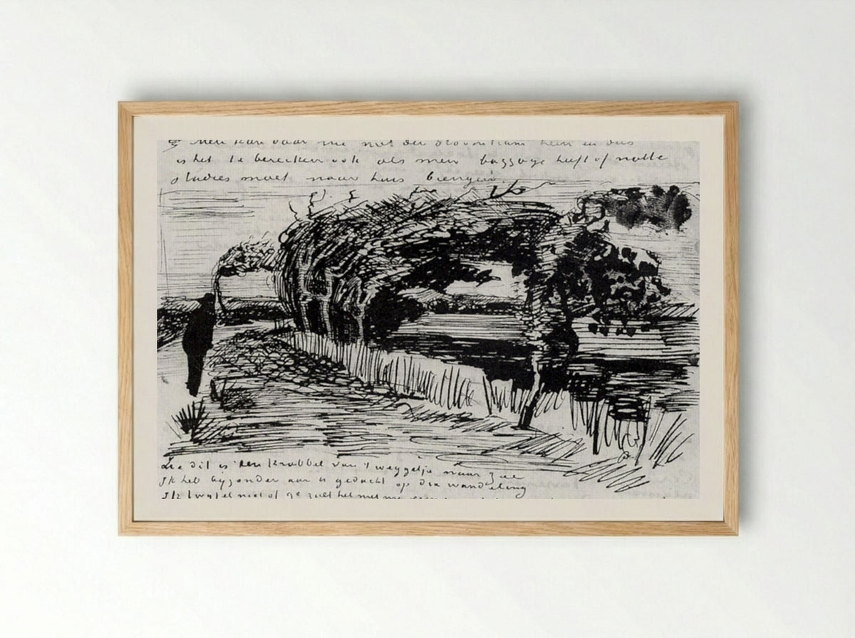 Path to the Beach - Vincent van Gogh - Framed Print Wood