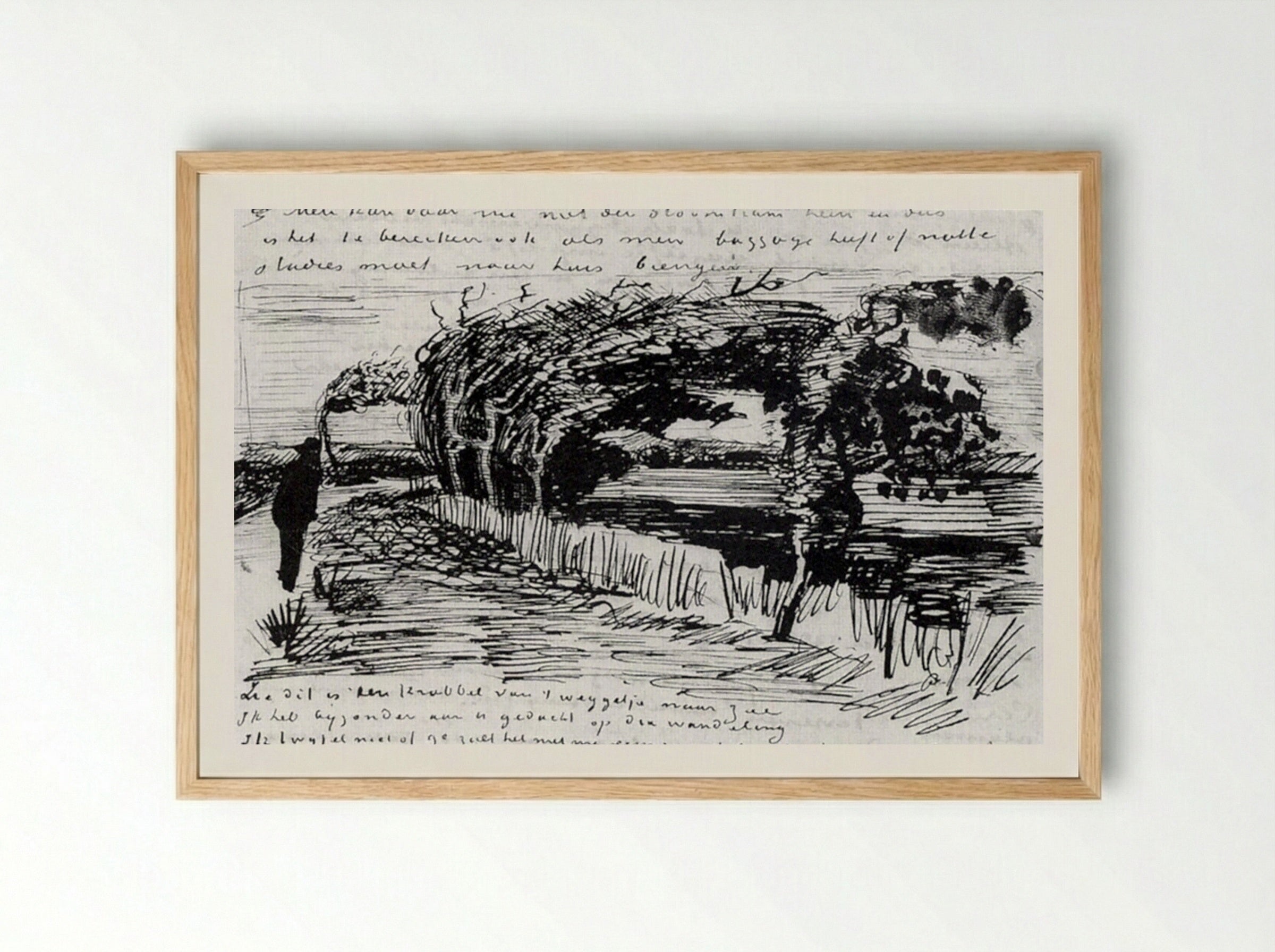 Path to the Beach - Vincent van Gogh - Framed Print Wood