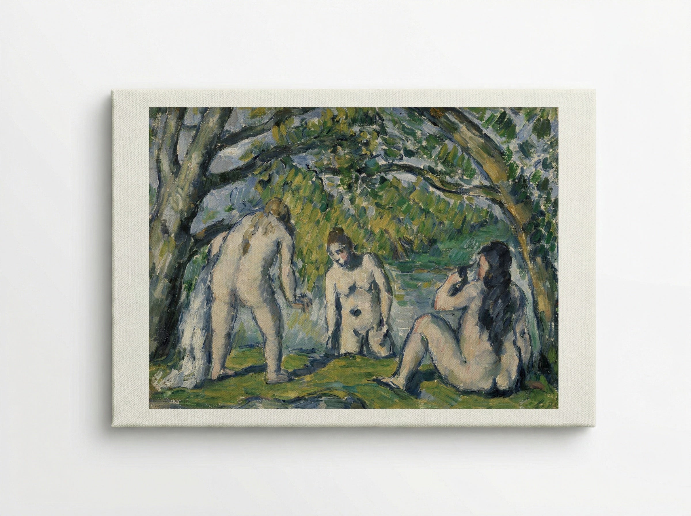 Three Bathers (Trois baigneuses) - Paul Cézanne - Canvas