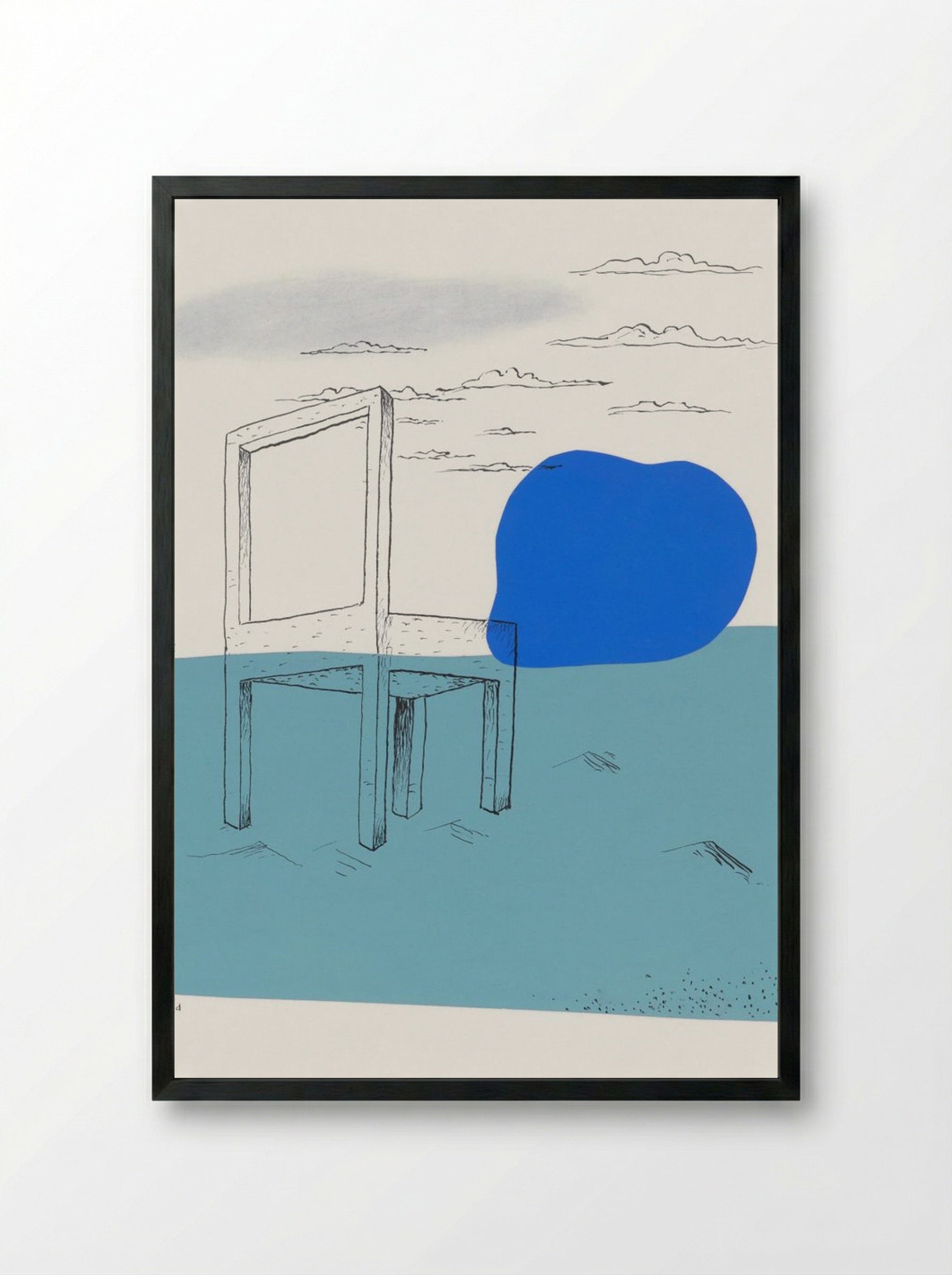 Landscape with a Chair - Mikuláš Galanda - Framed Print Black