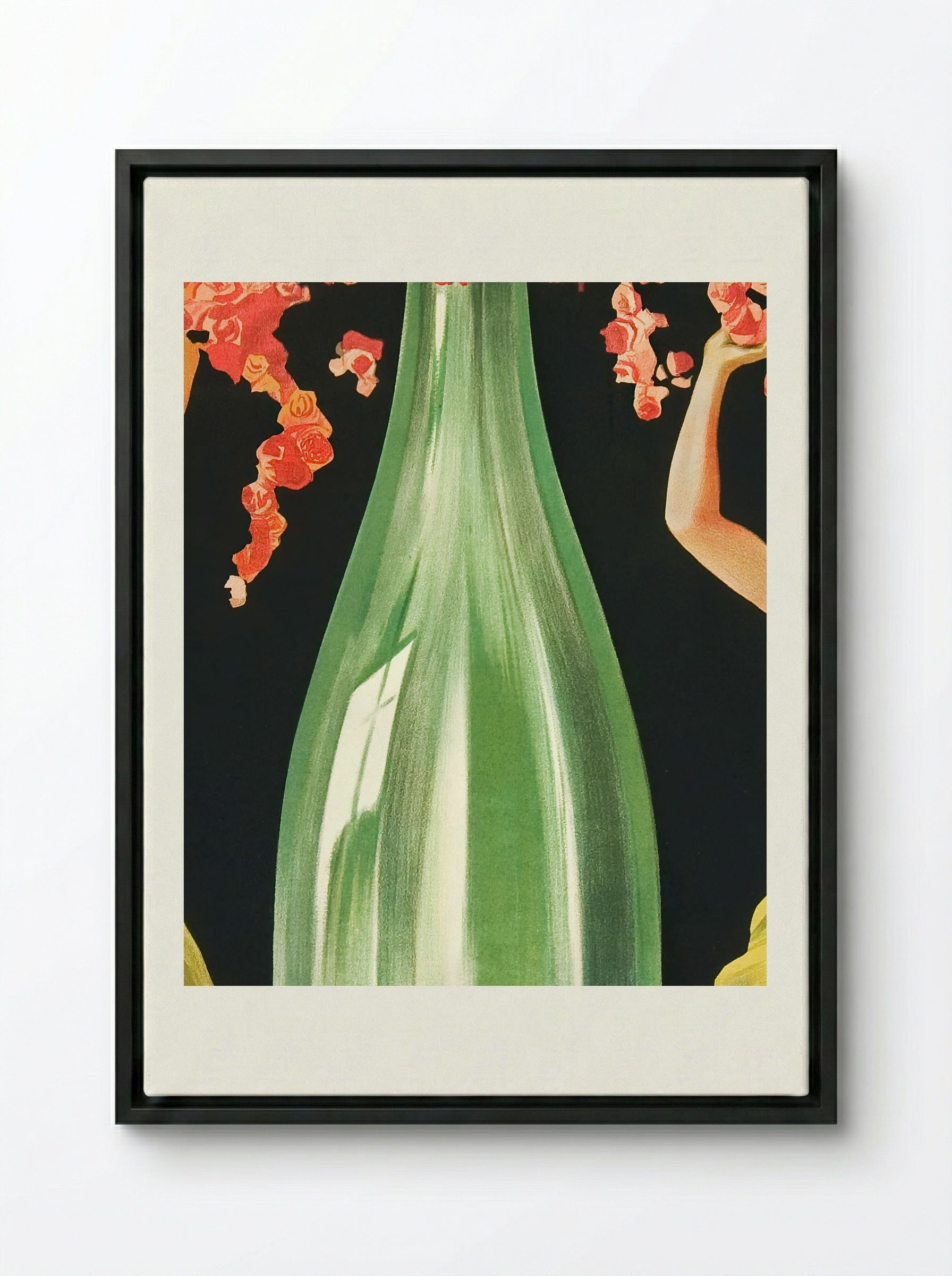 Drink Evian-Cachat - Leonetto Cappiello - Framed Canvas Black