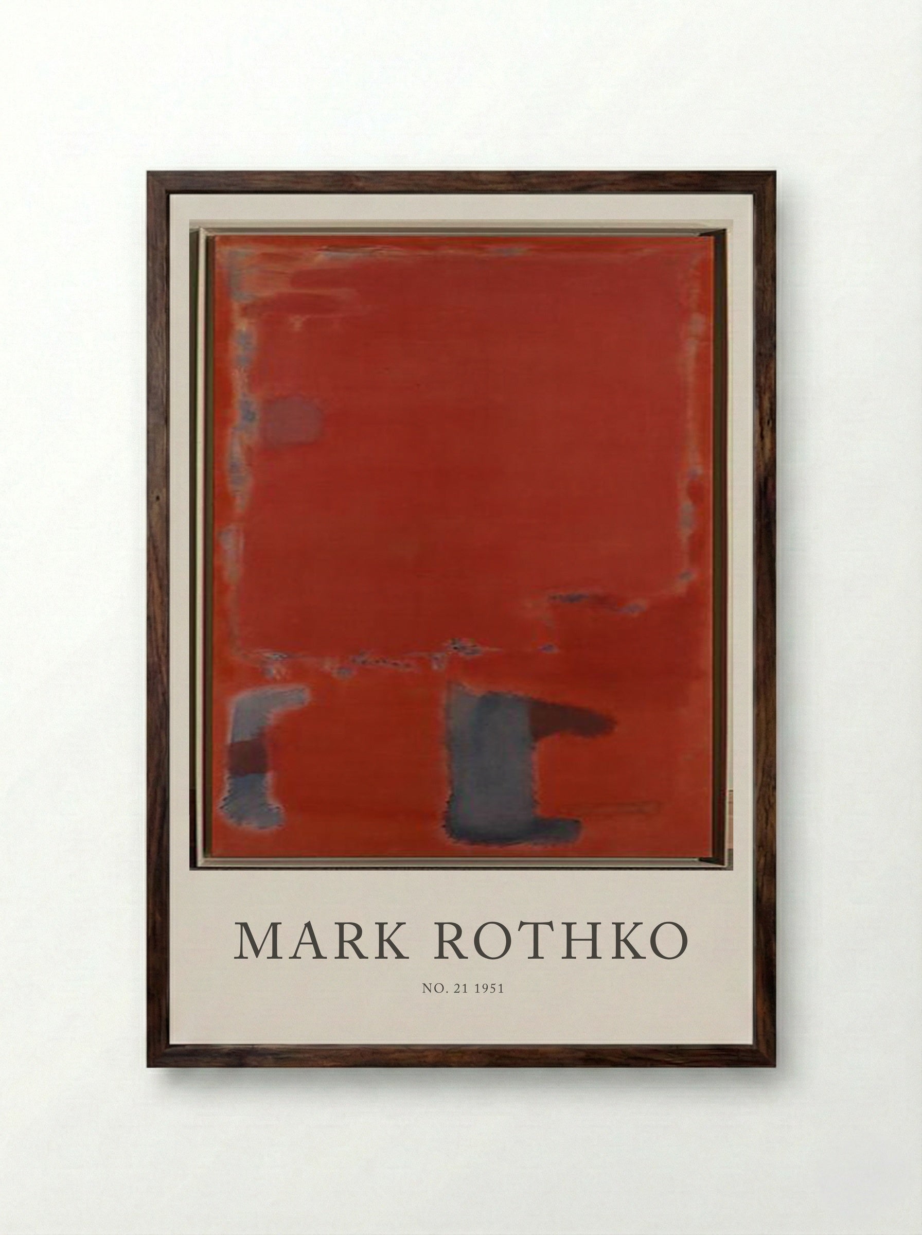 No. 21 - Mark Rothko - Framed Print Dark Wood