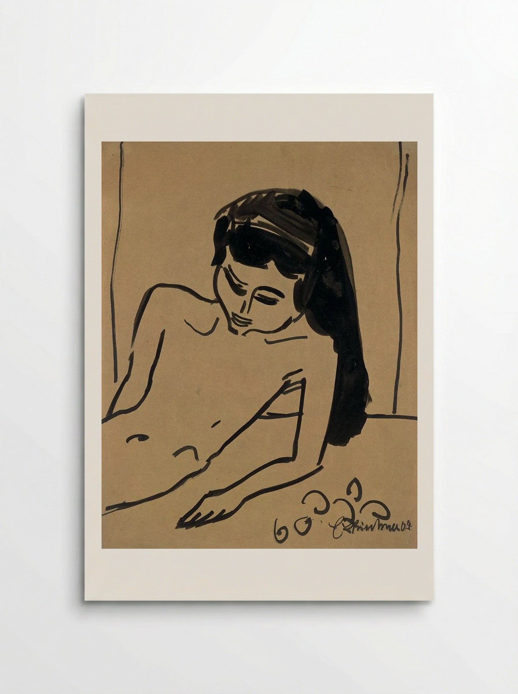 Girl with Long Hair - Ernst Ludwig Kirchner - Poster