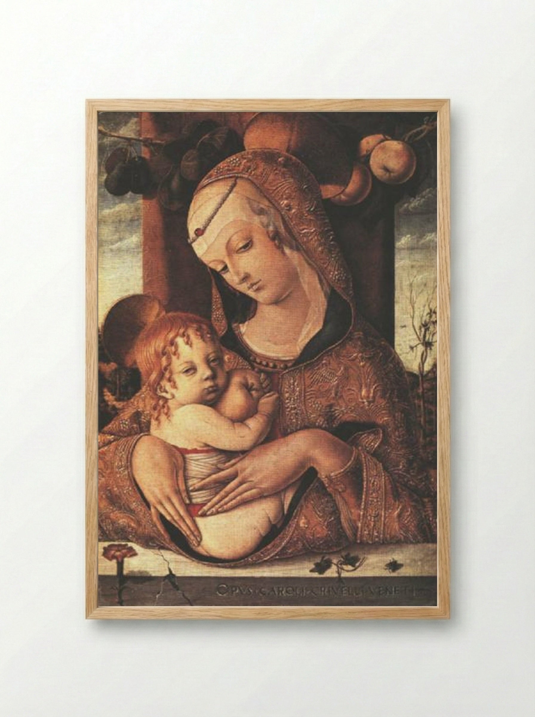 Virgin and Child - Carlo Crivelli - Framed Print Wood