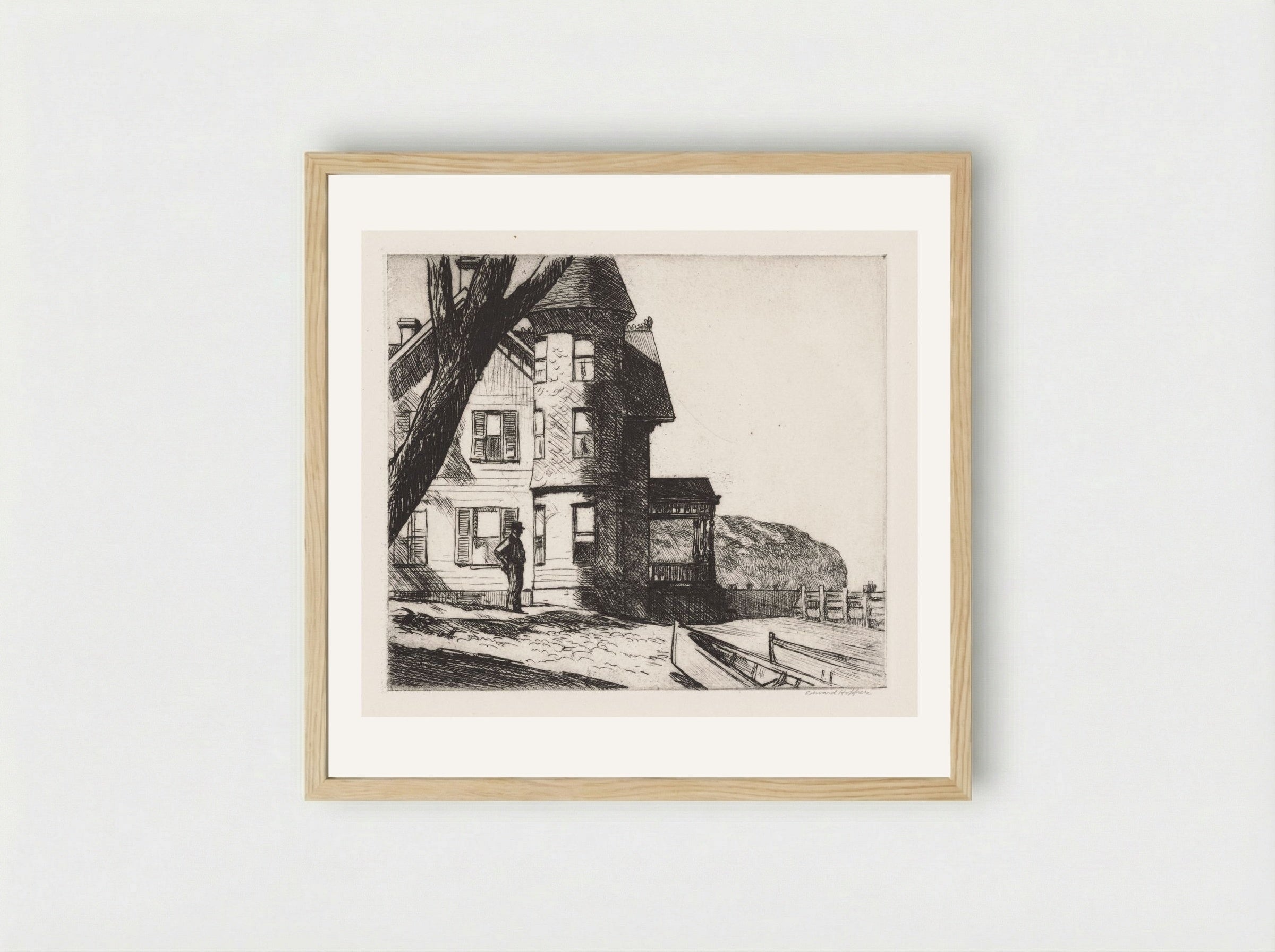 House by a River - Edward Hopper - Framed Print Wood