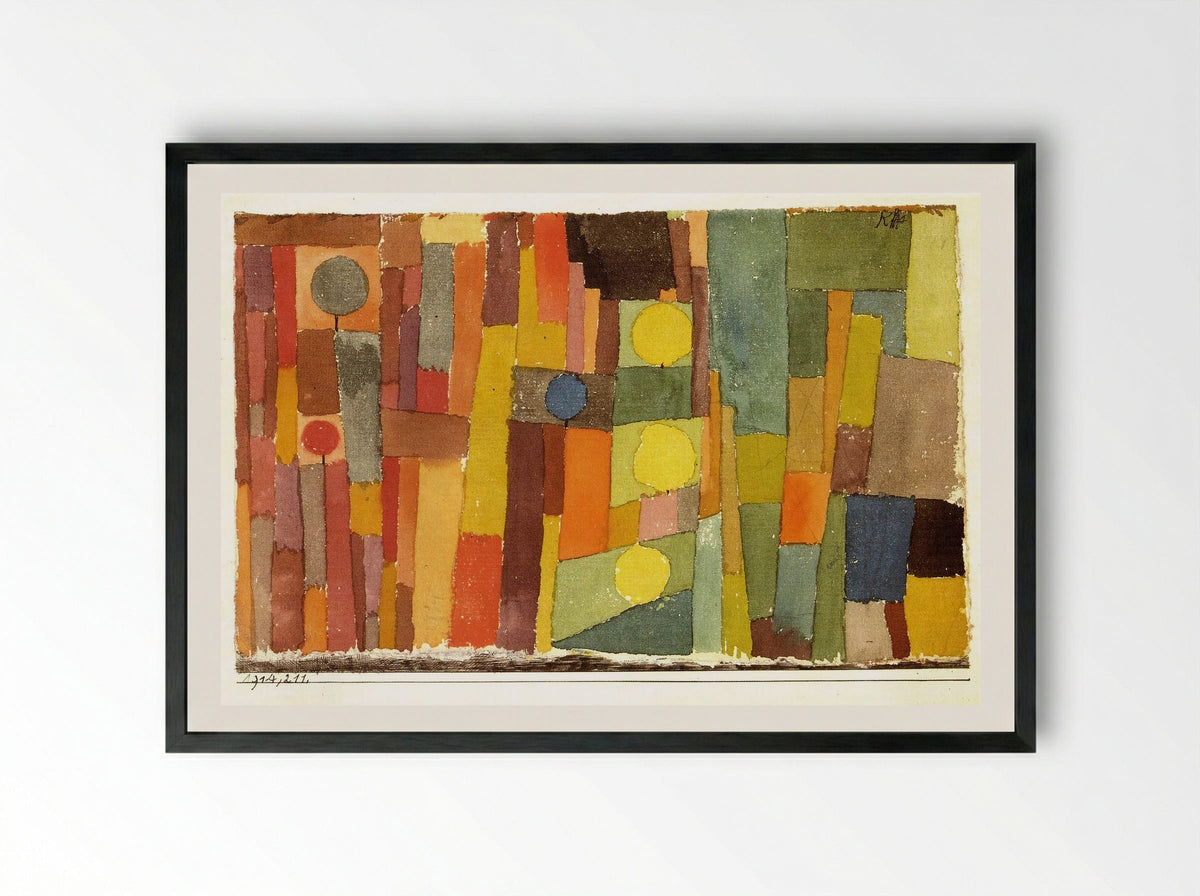 In the Style of Kairouan - Paul Klee - Framed Print Black