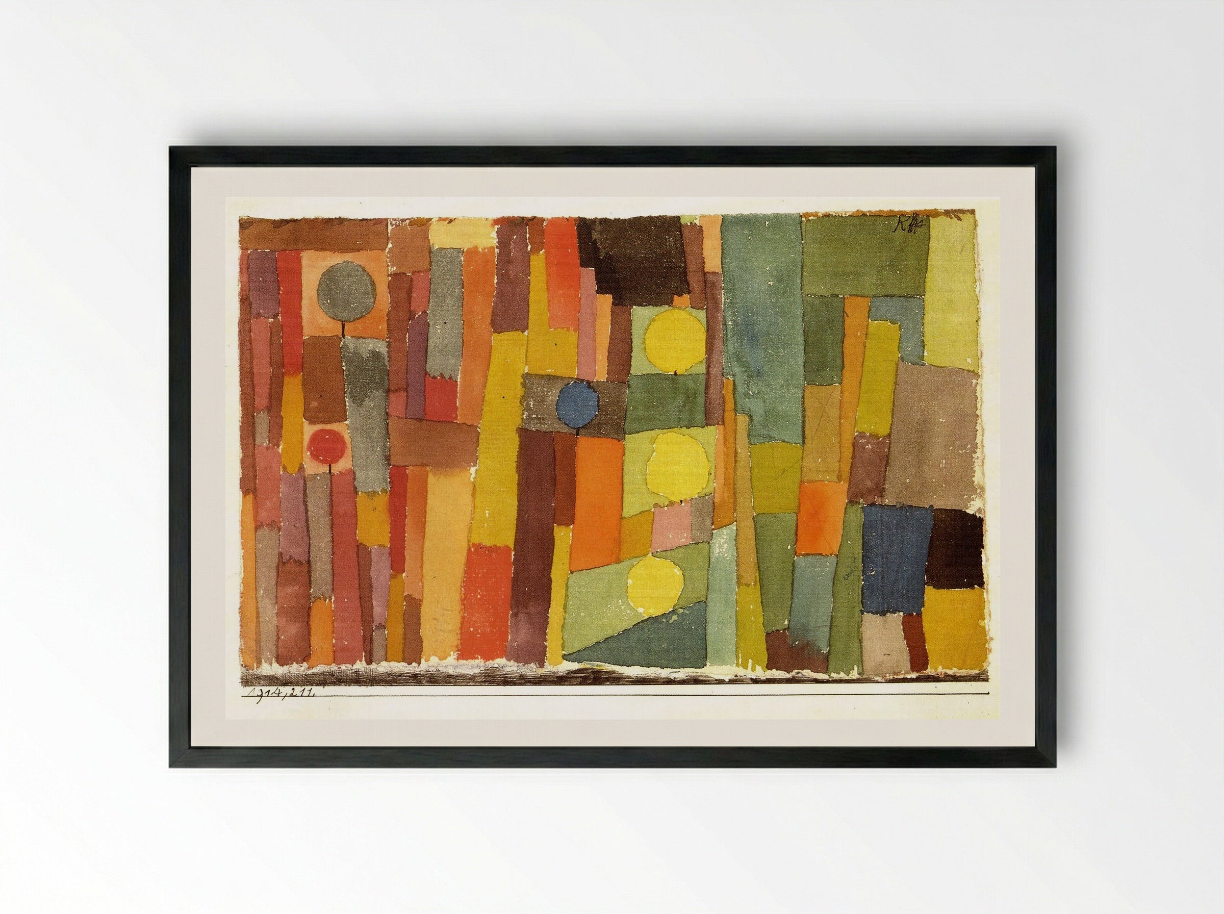 In the Style of Kairouan - Paul Klee - Framed Print Black