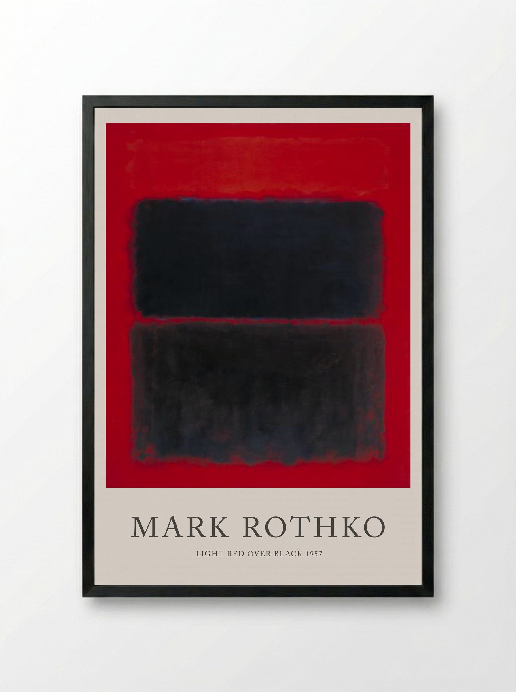 Light Red Over Black - Mark Rothko - Framed Print Black