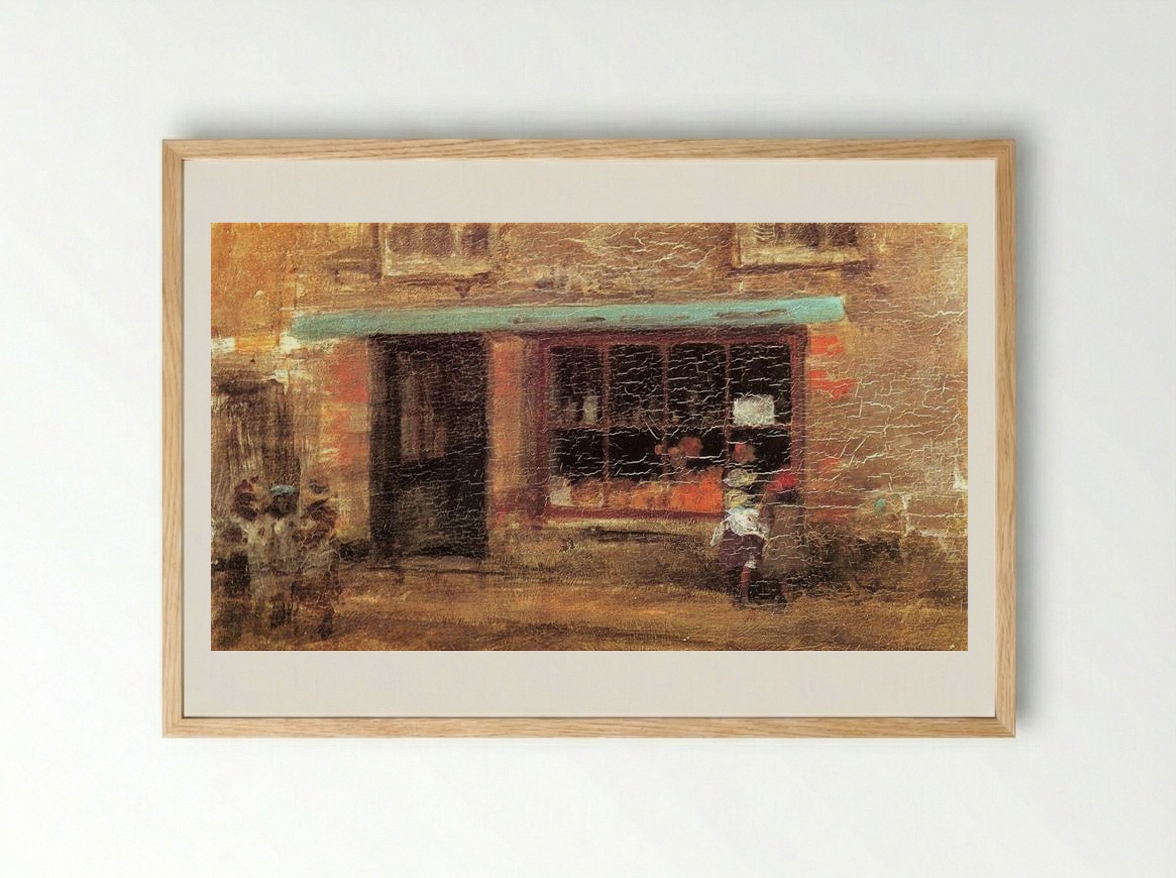 Blue and Orange: The Sweet Shop - James McNeill Whistler - Framed Print Wood