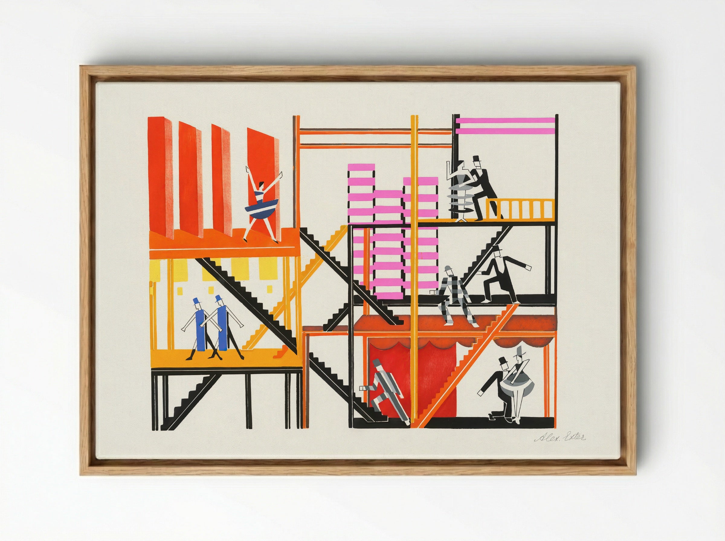 Maquettes de théâtre I-XV - Alexandra Exter - Framed Canvas Wood