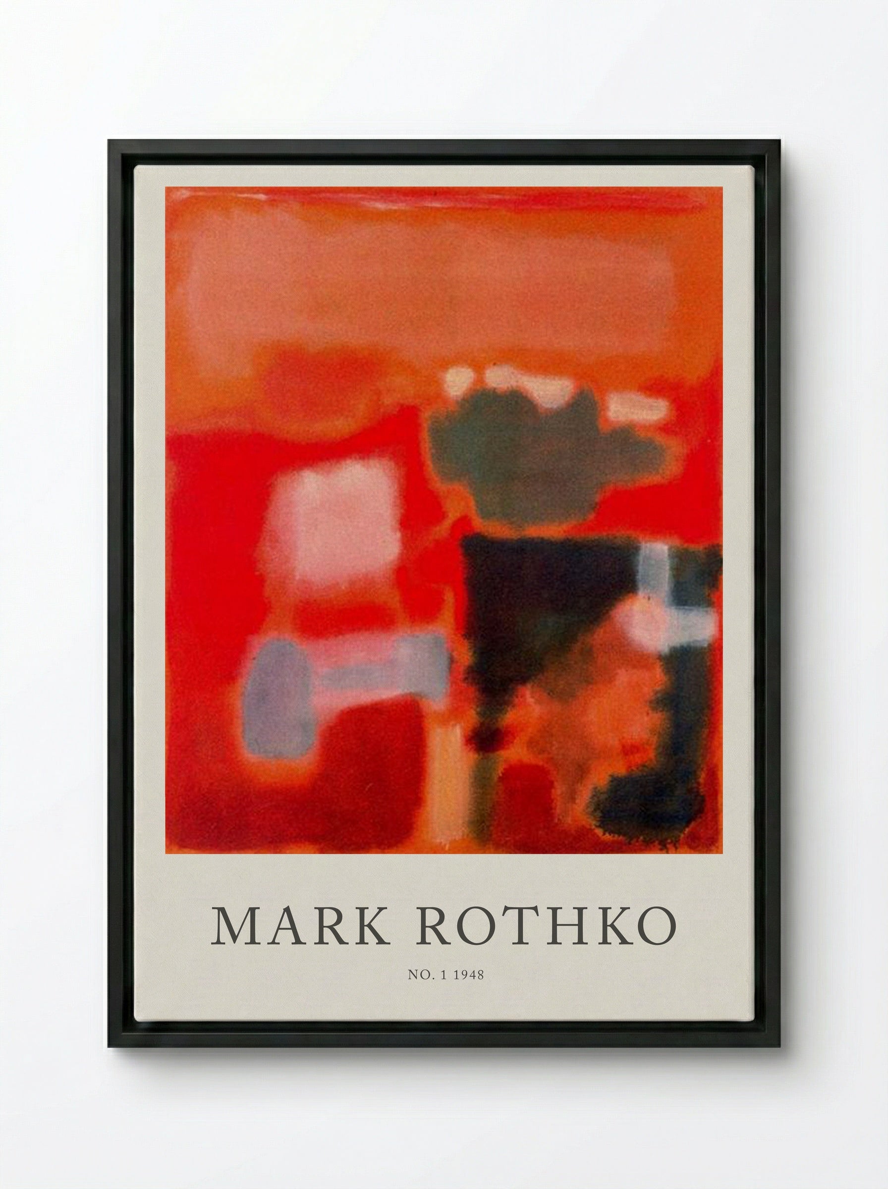 No. 1 - Mark Rothko - Framed Canvas Black