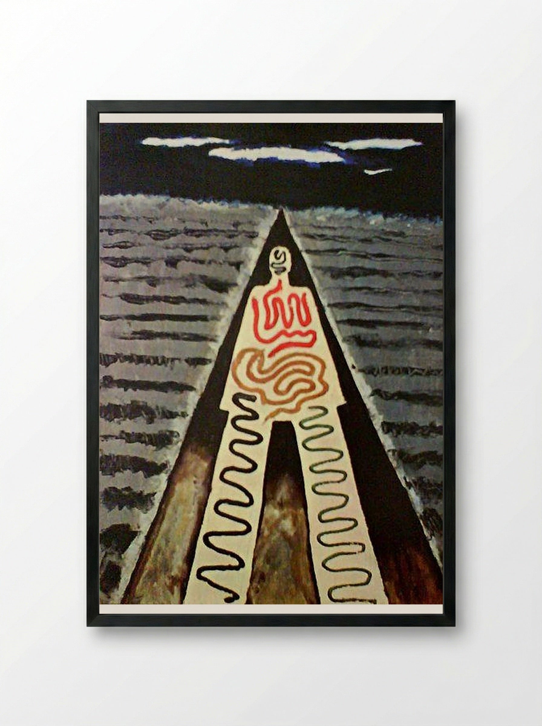A Night at Saint Jean - Man Ray - Framed Print Black