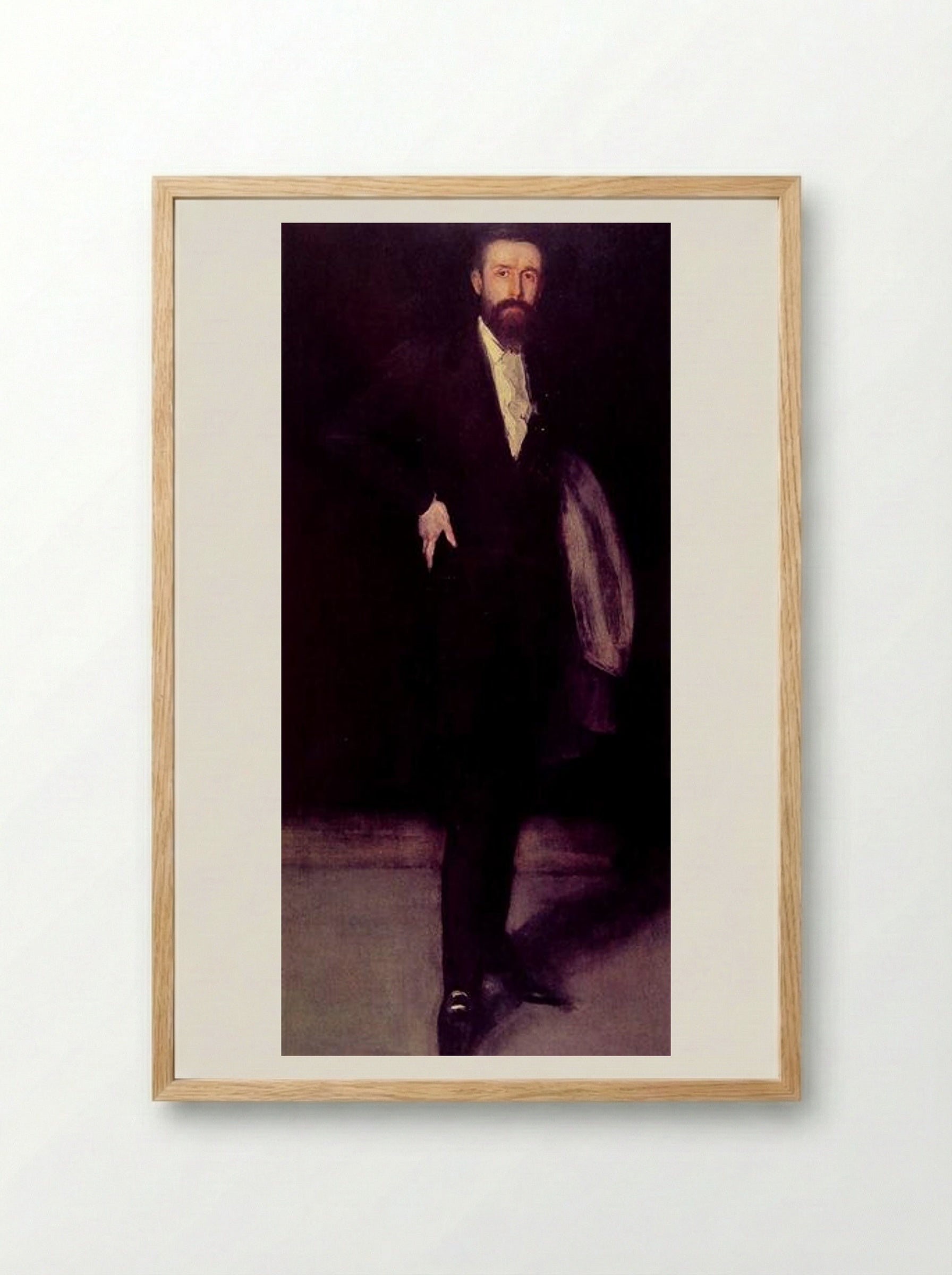 Arrangement in Black: Portrait of F.R. Leyland - James McNeill Whistler - Framed Print Wood