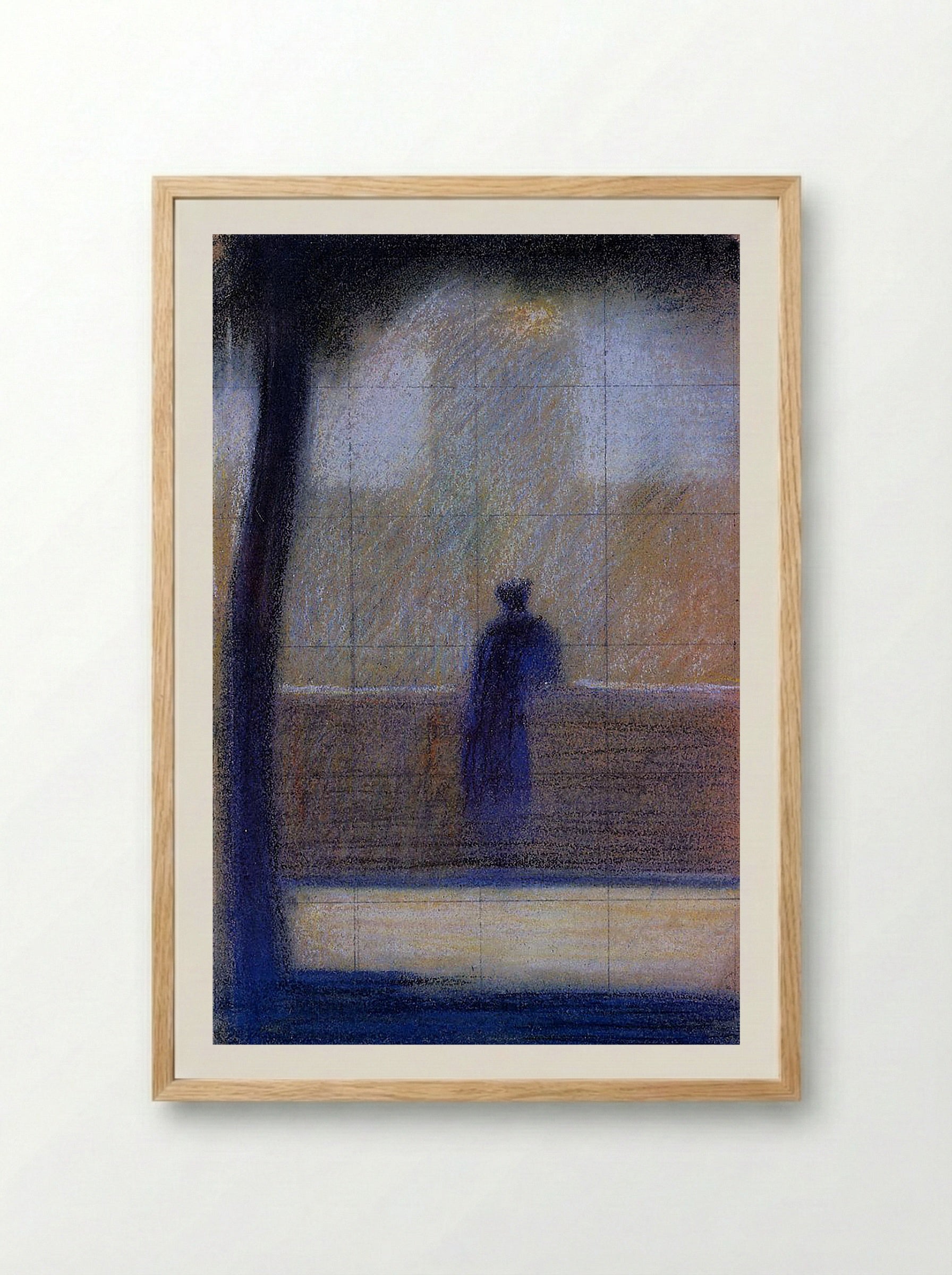 Man Leaning on a Parapet - Edgar Degas - Framed Print Wood