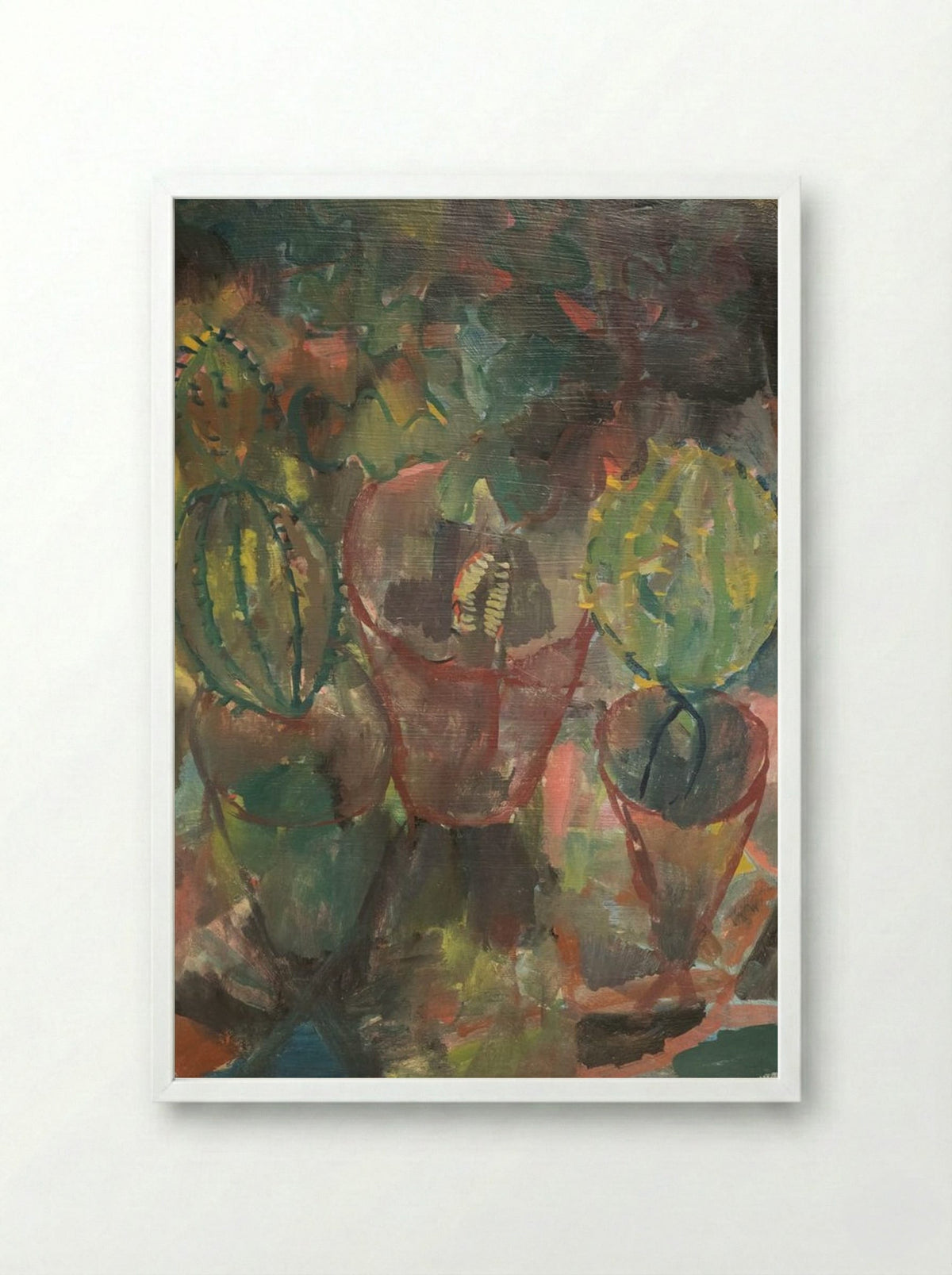 Kakteen - Paul Klee - Framed Print White