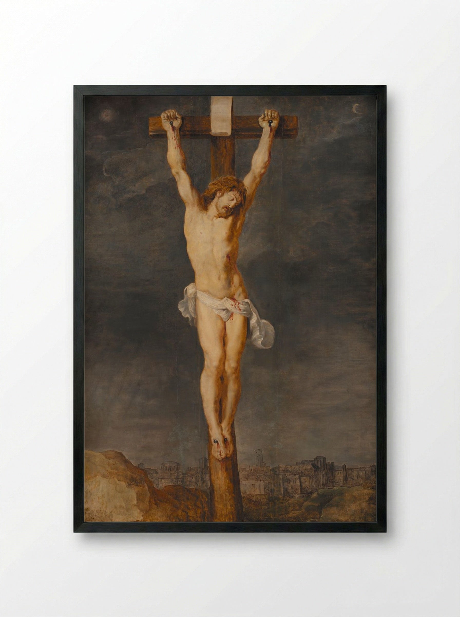 Christ on the Cross - Peter Paul Rubens - Framed Print Black