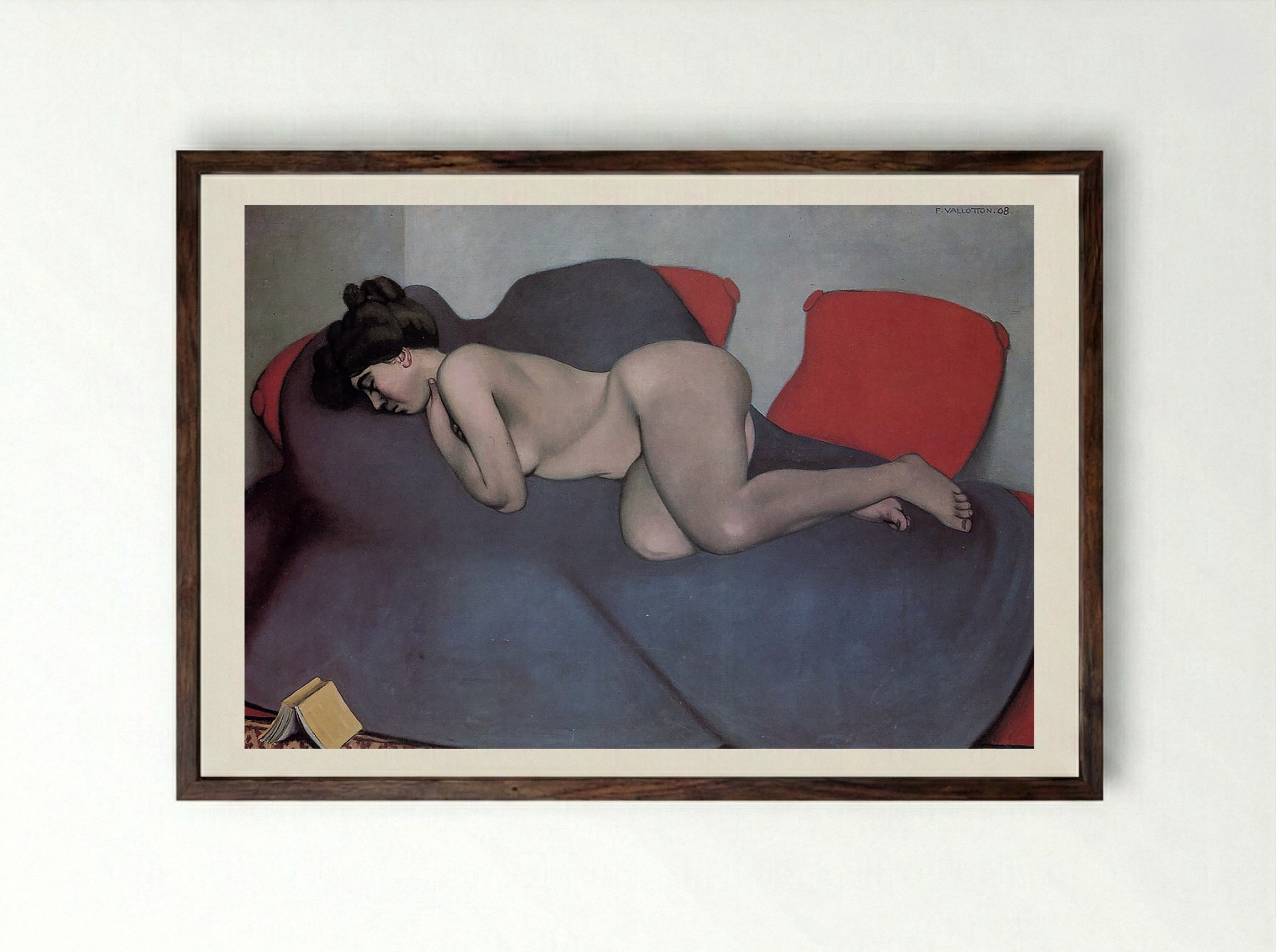 Le Sommeil (Sleeping Woman) - Félix Vallotton - Framed Print Dark Wood