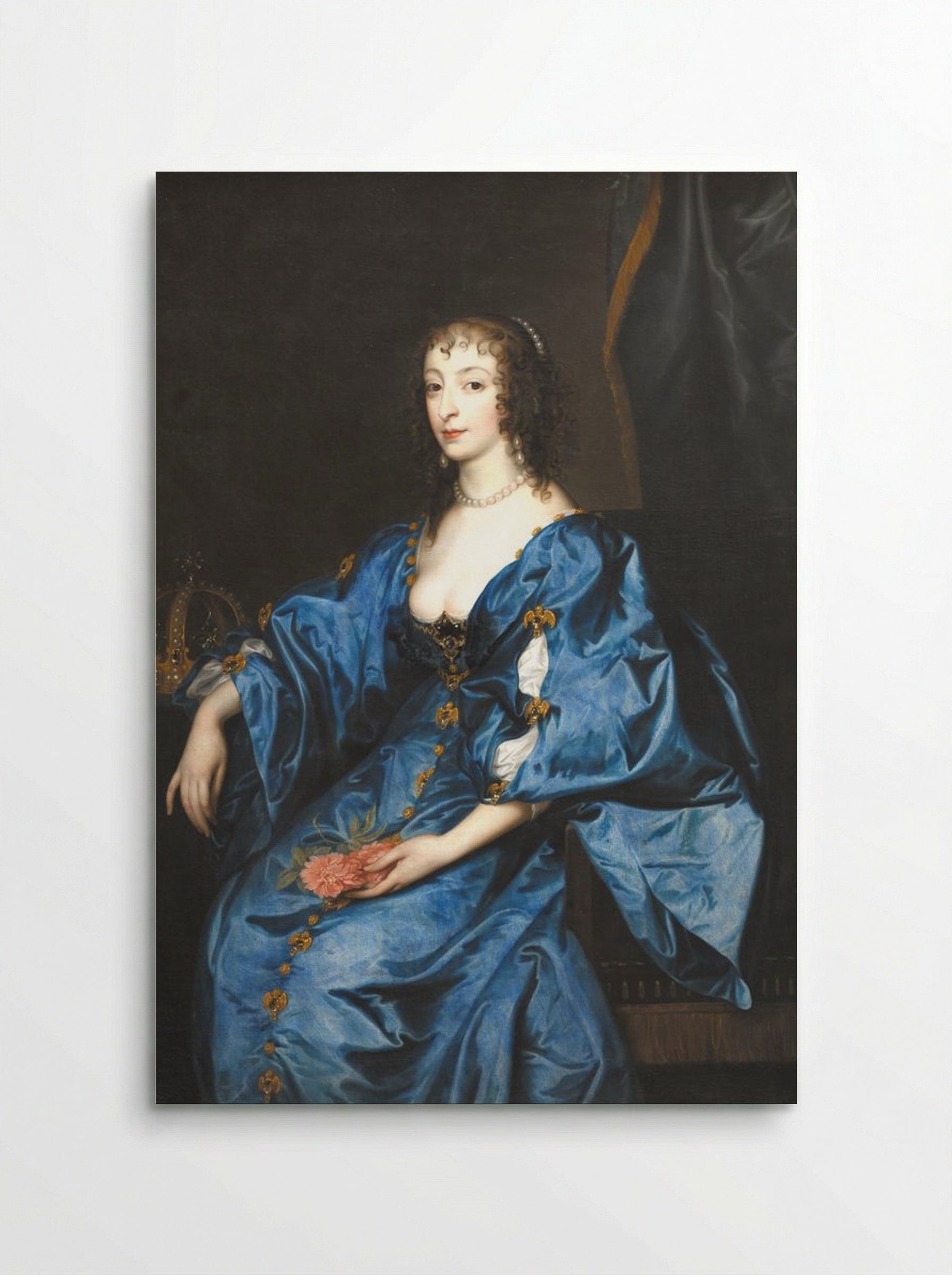 Portrait of Queen Henrietta Maria, Consort of King Charles I - Anthony van Dyck - Poster