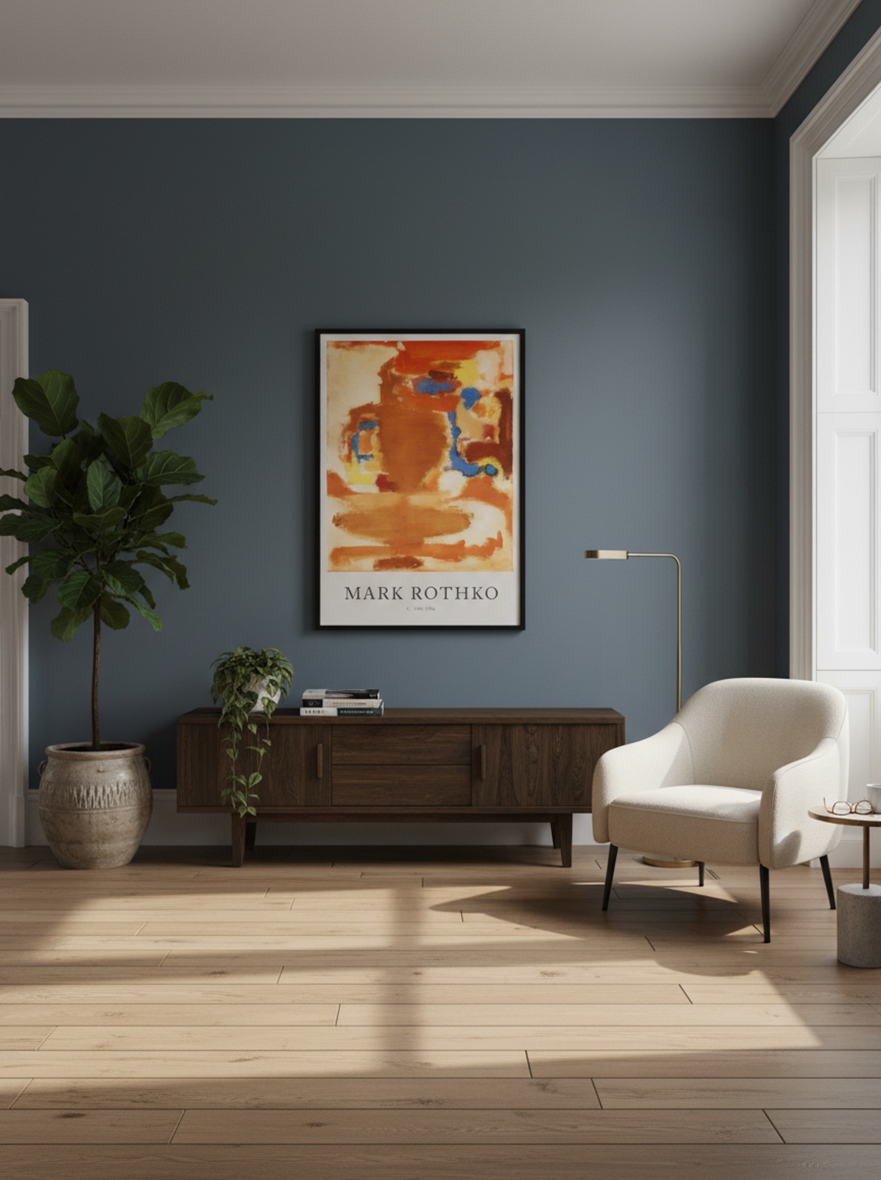 Untitled (Composition with Brown, Orange, and Blue) - Mark Rothko - Lifestyle