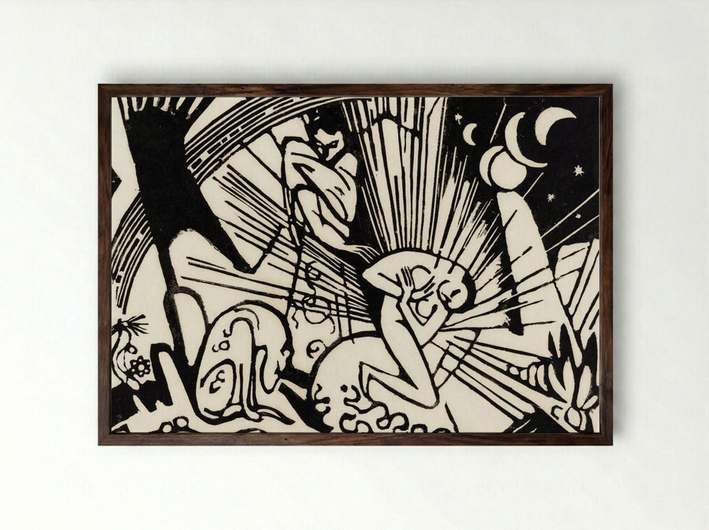 Reconciliation - Franz Marc - Framed Print Dark Wood