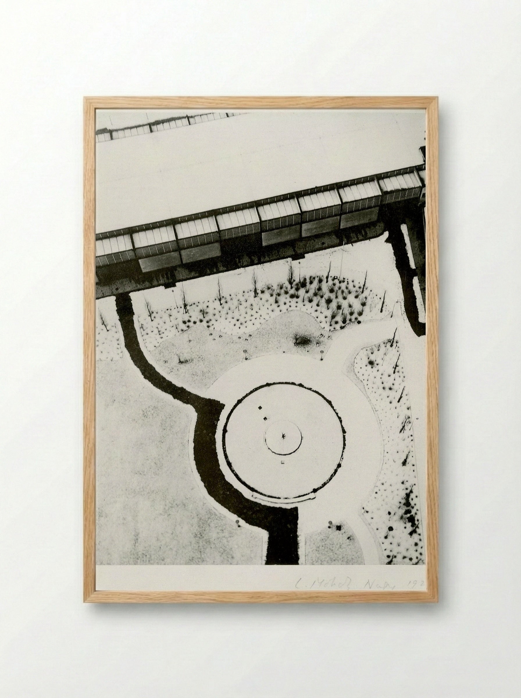 View from the Berlin Radio Tower in Winter - László Moholy-Nagy - Framed Print Wood