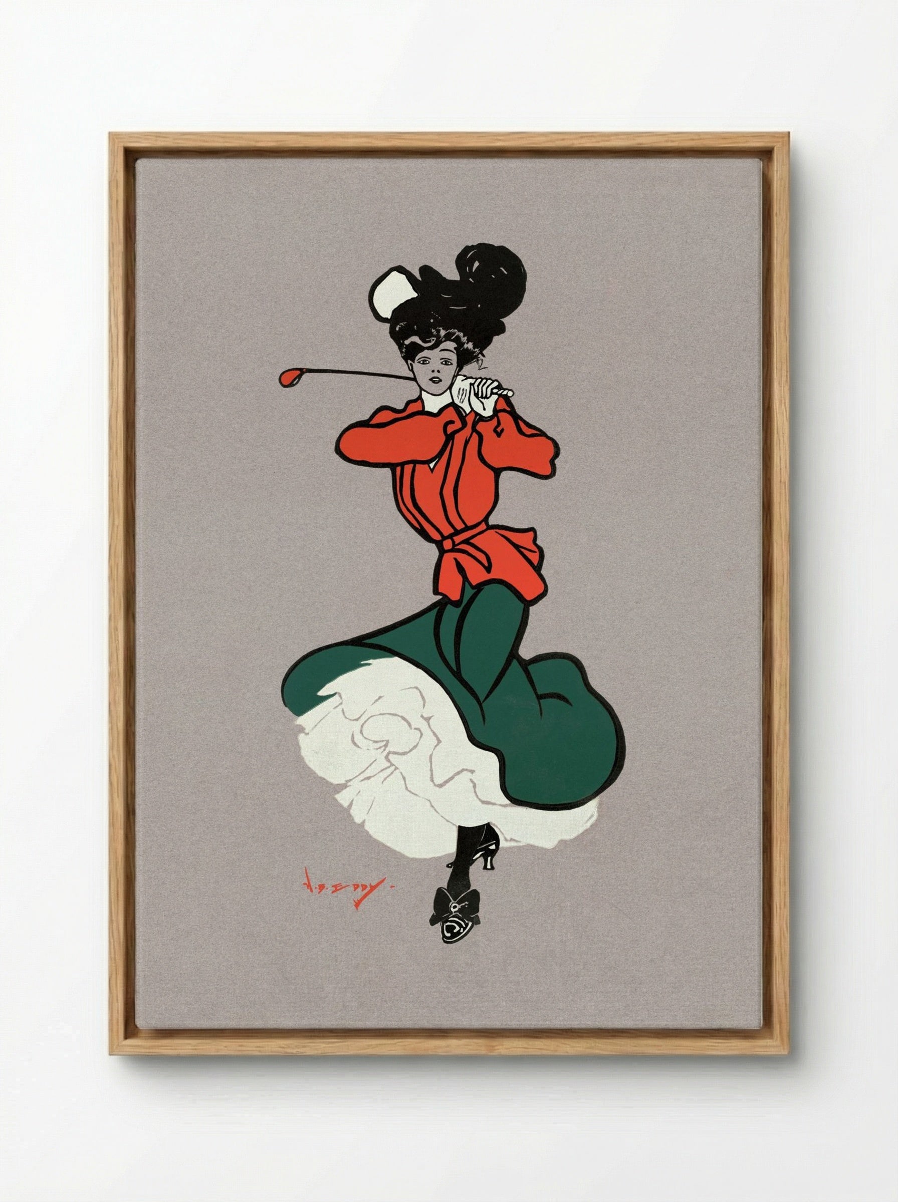 A Good Drive No. 44 - Harry B. Eddy - Framed Canvas Wood