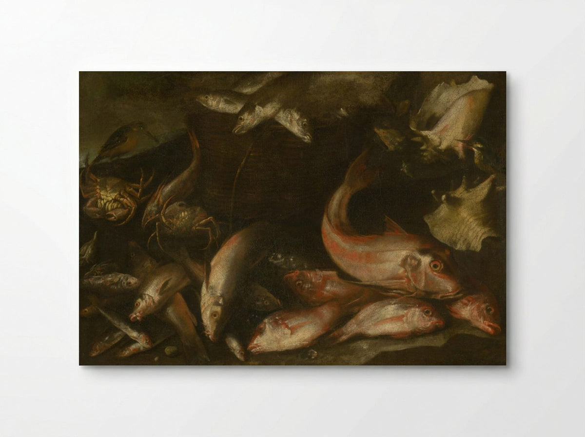 Still Life with Fish, Crabs, and Shells - Fine Art Print - Poster