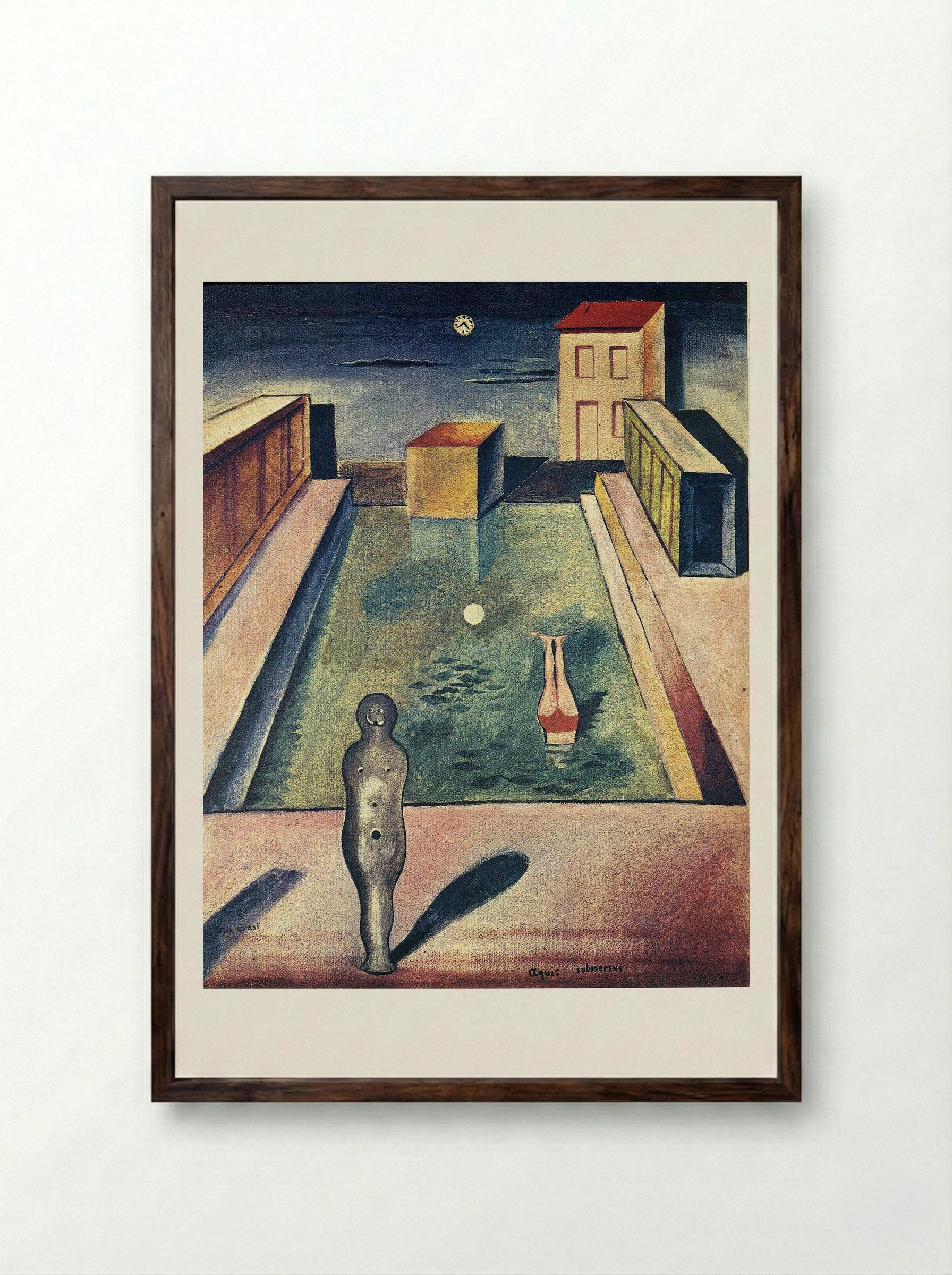 Aquis Submersus - Max Ernst - Framed Print Dark Wood