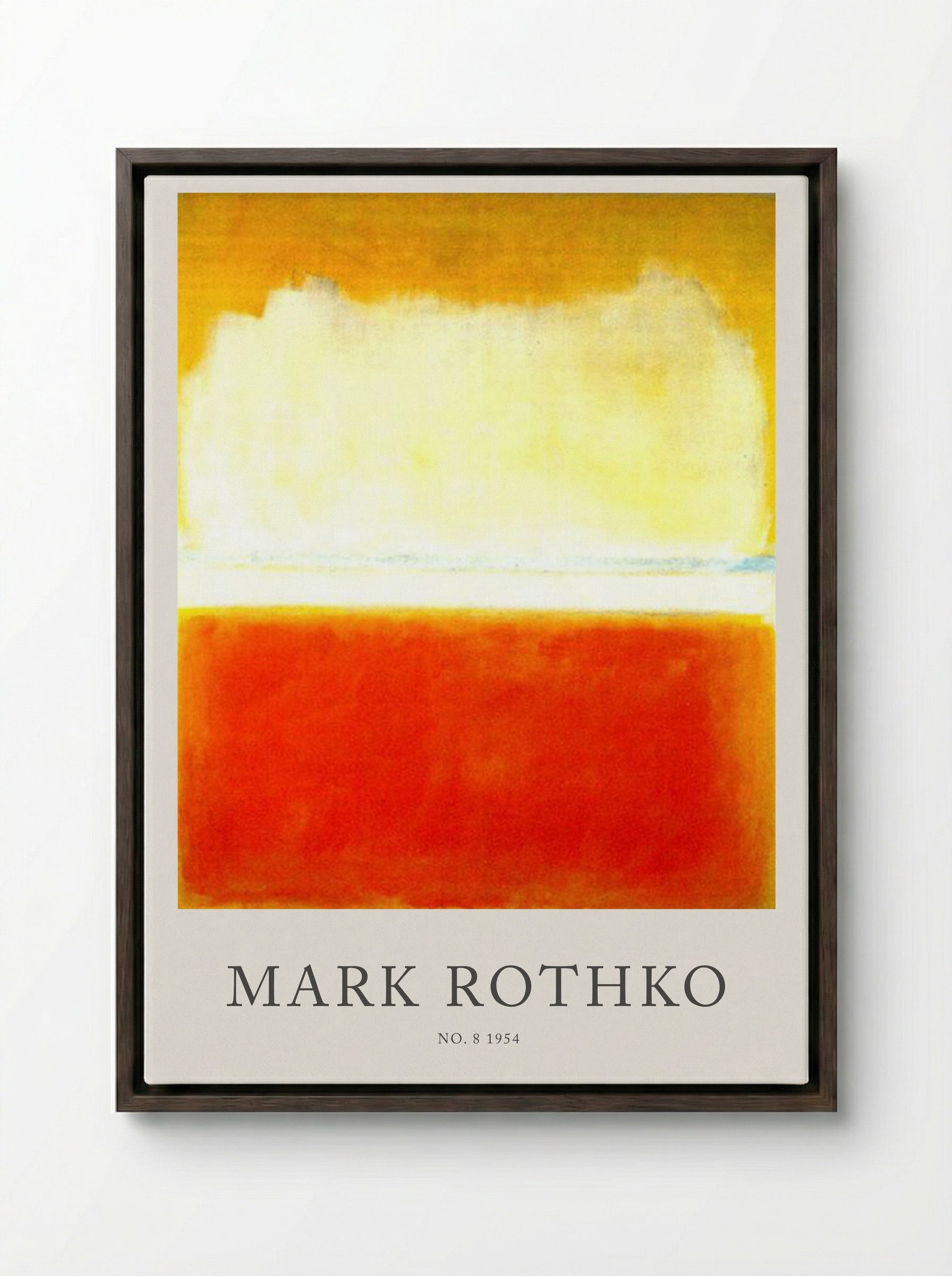 No. 8 - Mark Rothko - Framed Canvas Dark Wood
