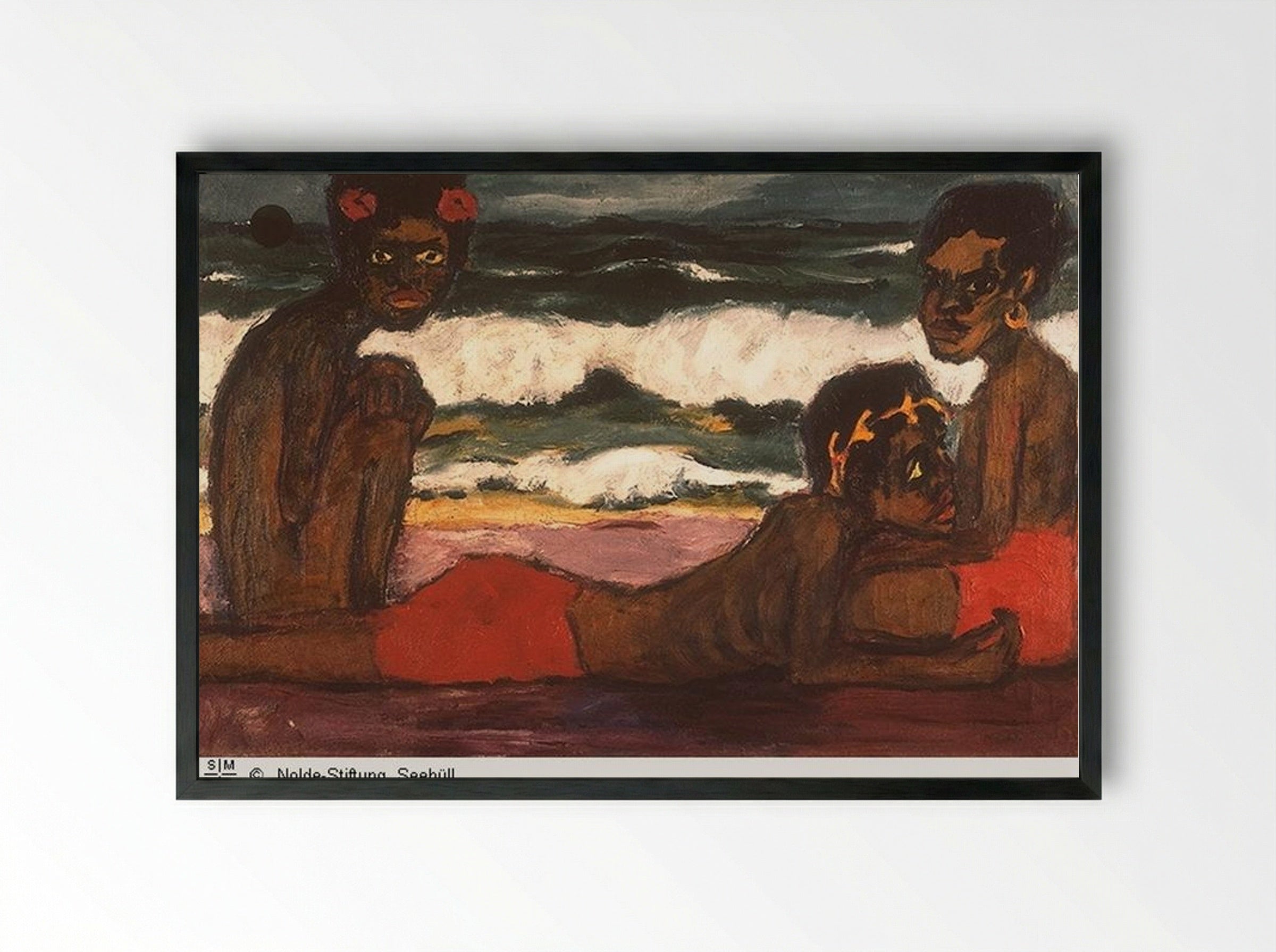Papuan Youth - Emil Nolde - Framed Print Black