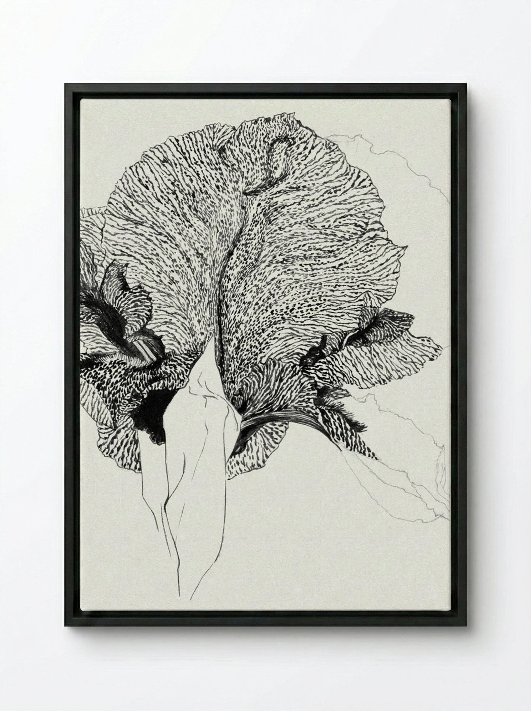 Iris - Julie de Graag - Framed Canvas Black