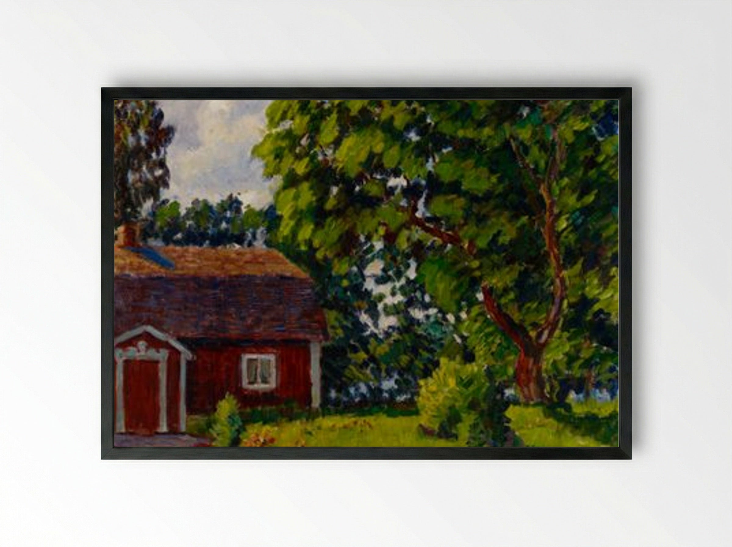 Urajärven museo - Alfred William Finch - Framed Print Black