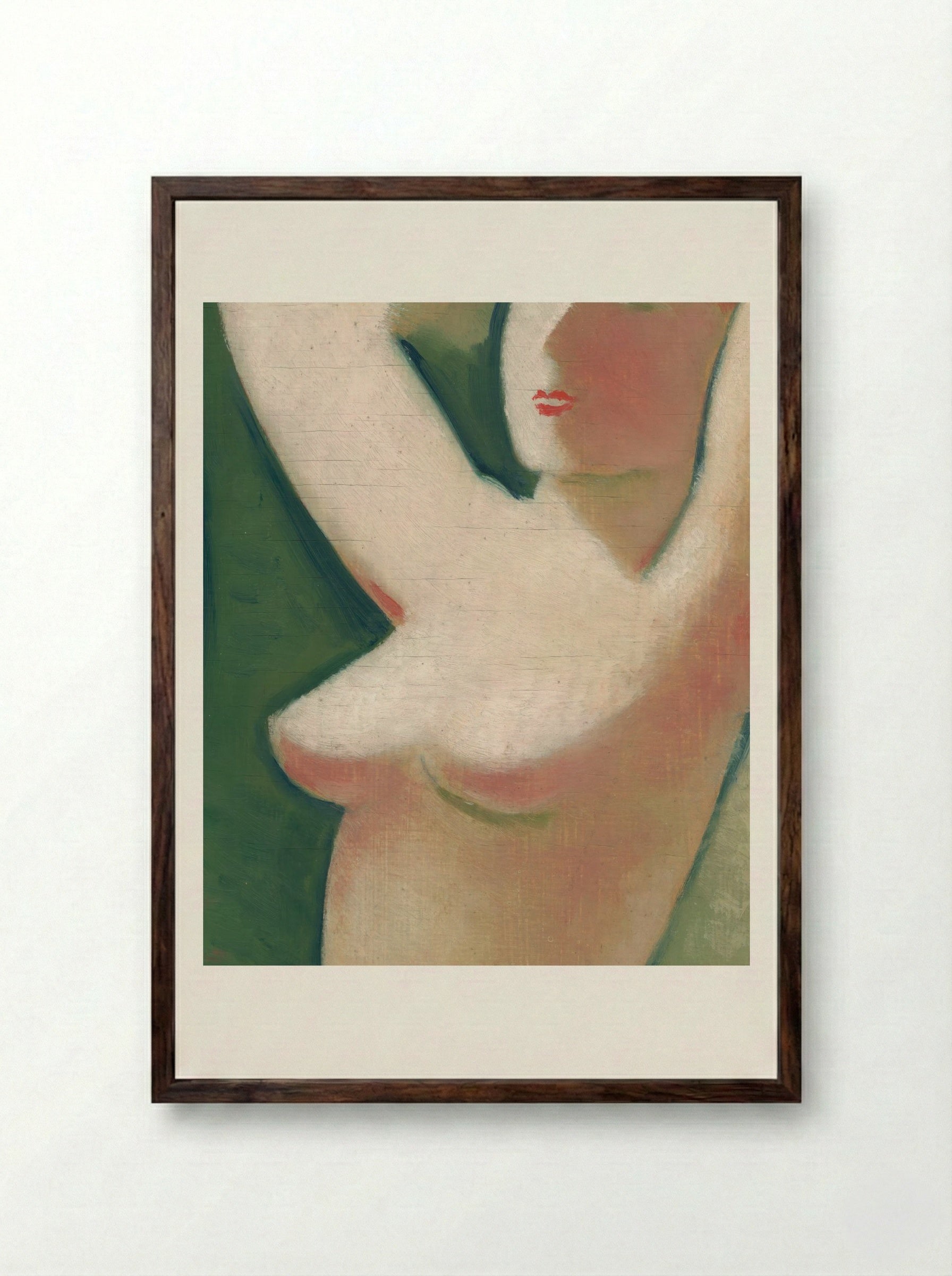 In Front of the Mirror - Mikuláš Galanda - Framed Print Dark Wood