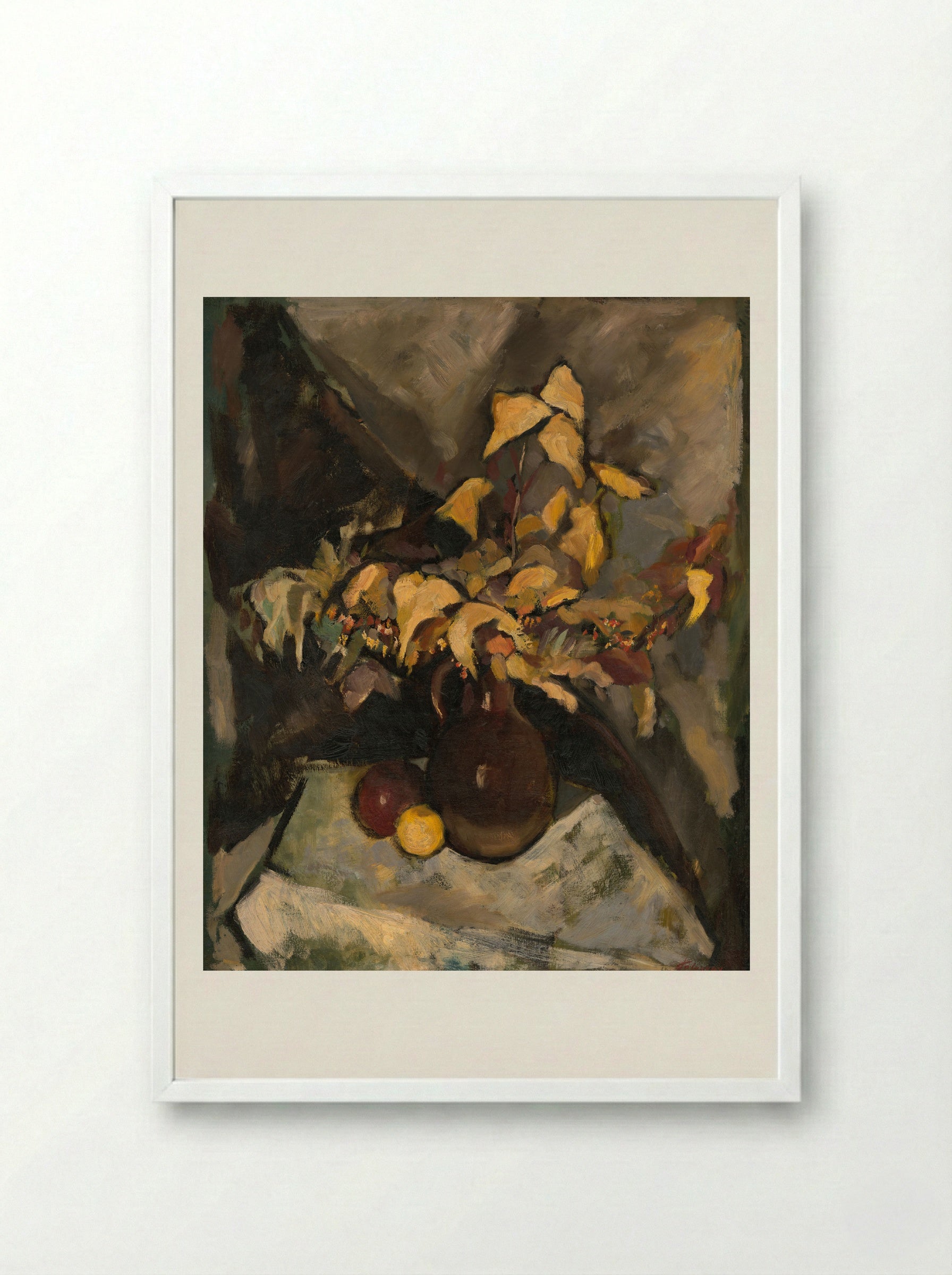Autumn Still Life - Zolo Palugyay - Framed Print White